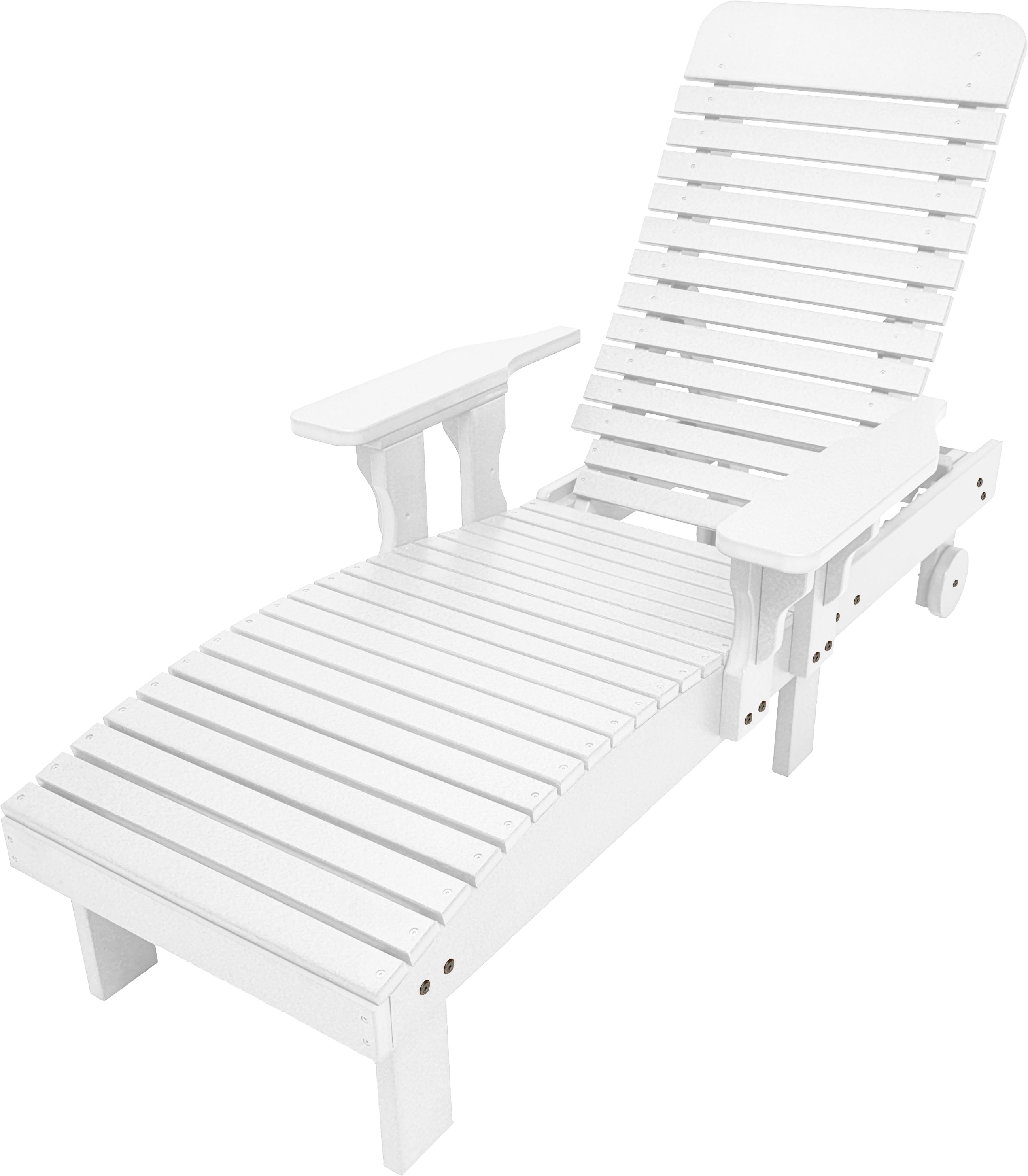 Traditional Chaise Lounge With Wheels And Adjustable Back