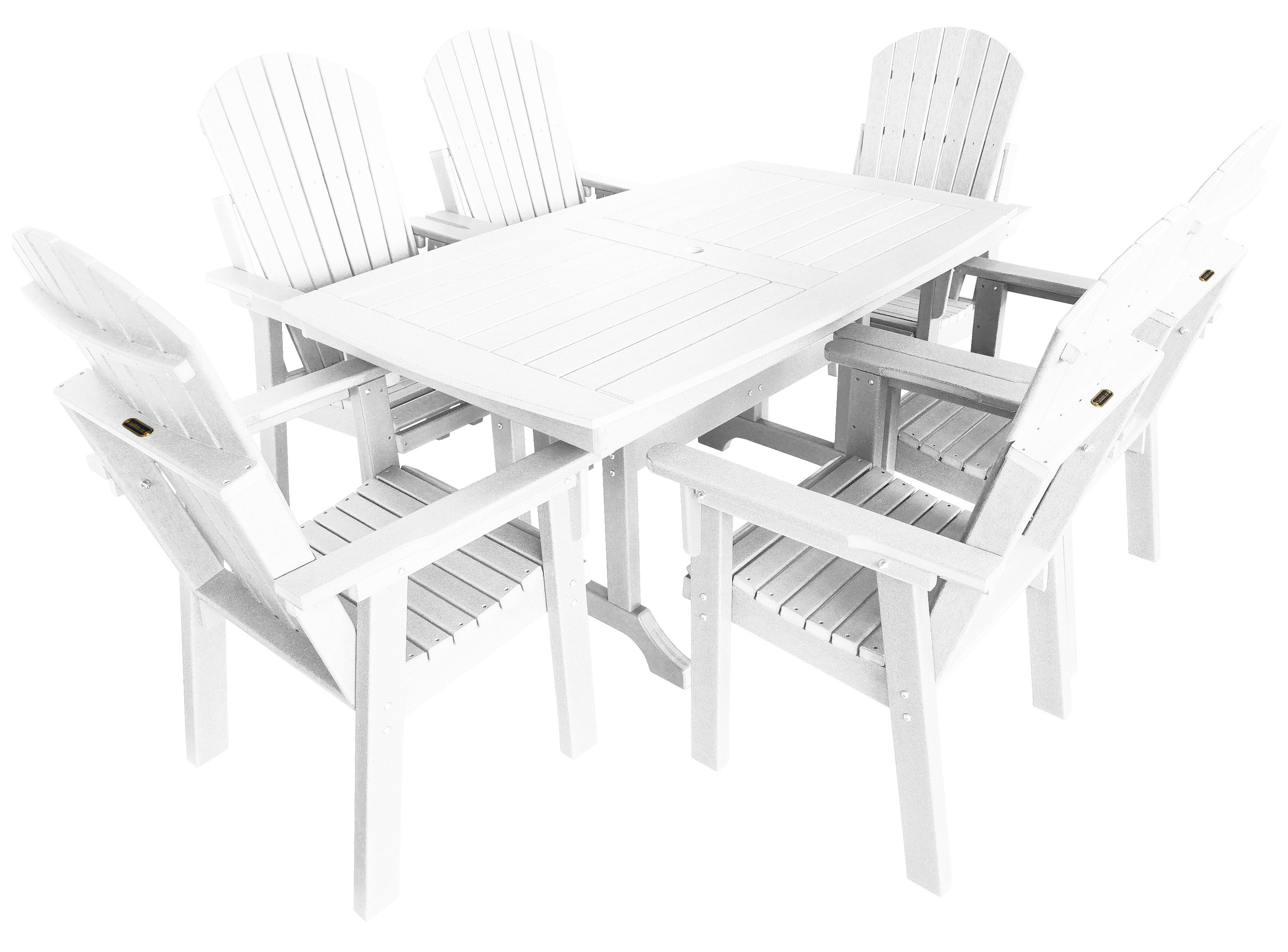 7-Piece Classic Adirondack Dining Table Set