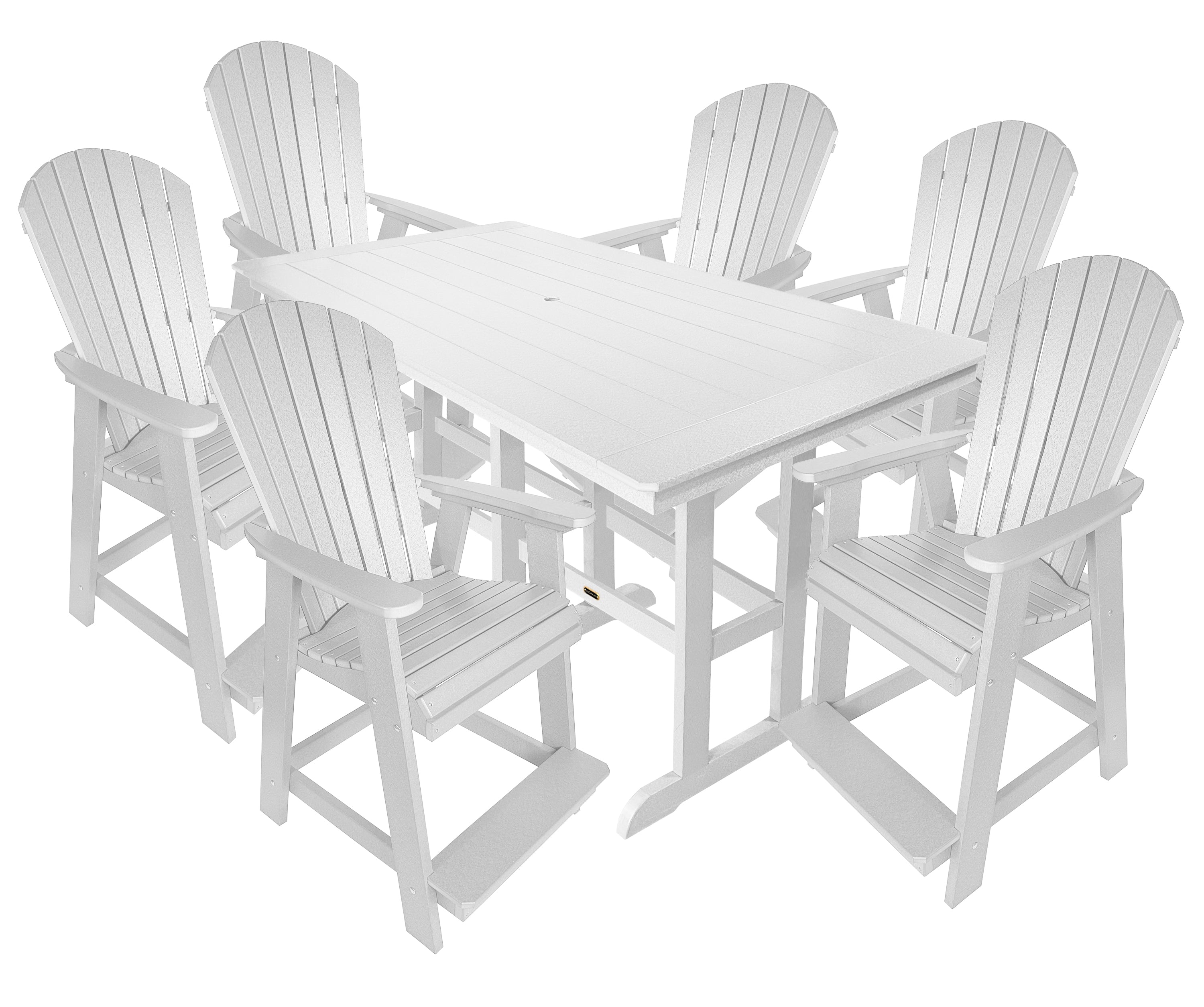 7-Piece Oceanview Adirondack Counter Set - Fully Assembled