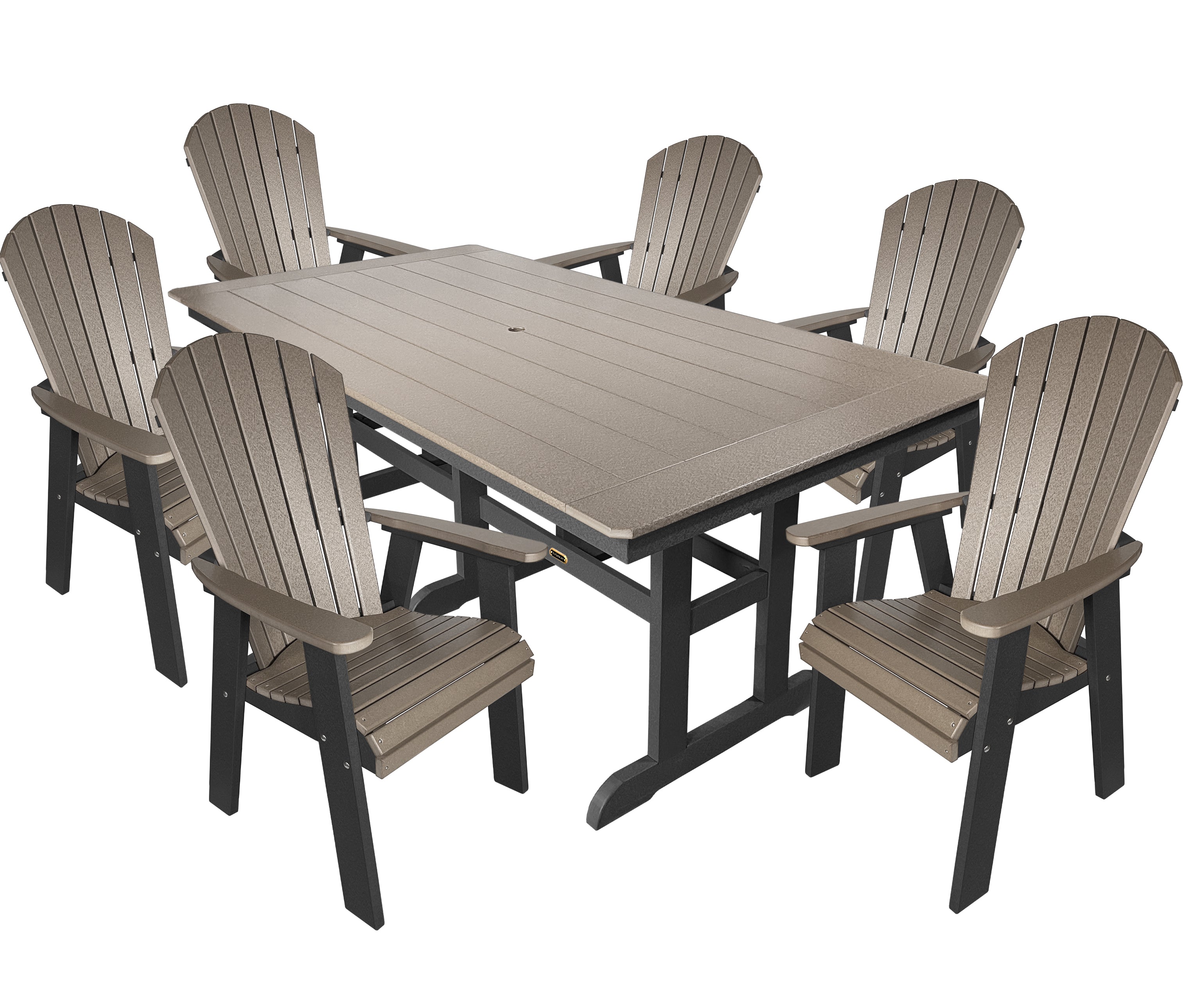 7-Piece Oceanview Adirondack Dining Set - Fully Assembled