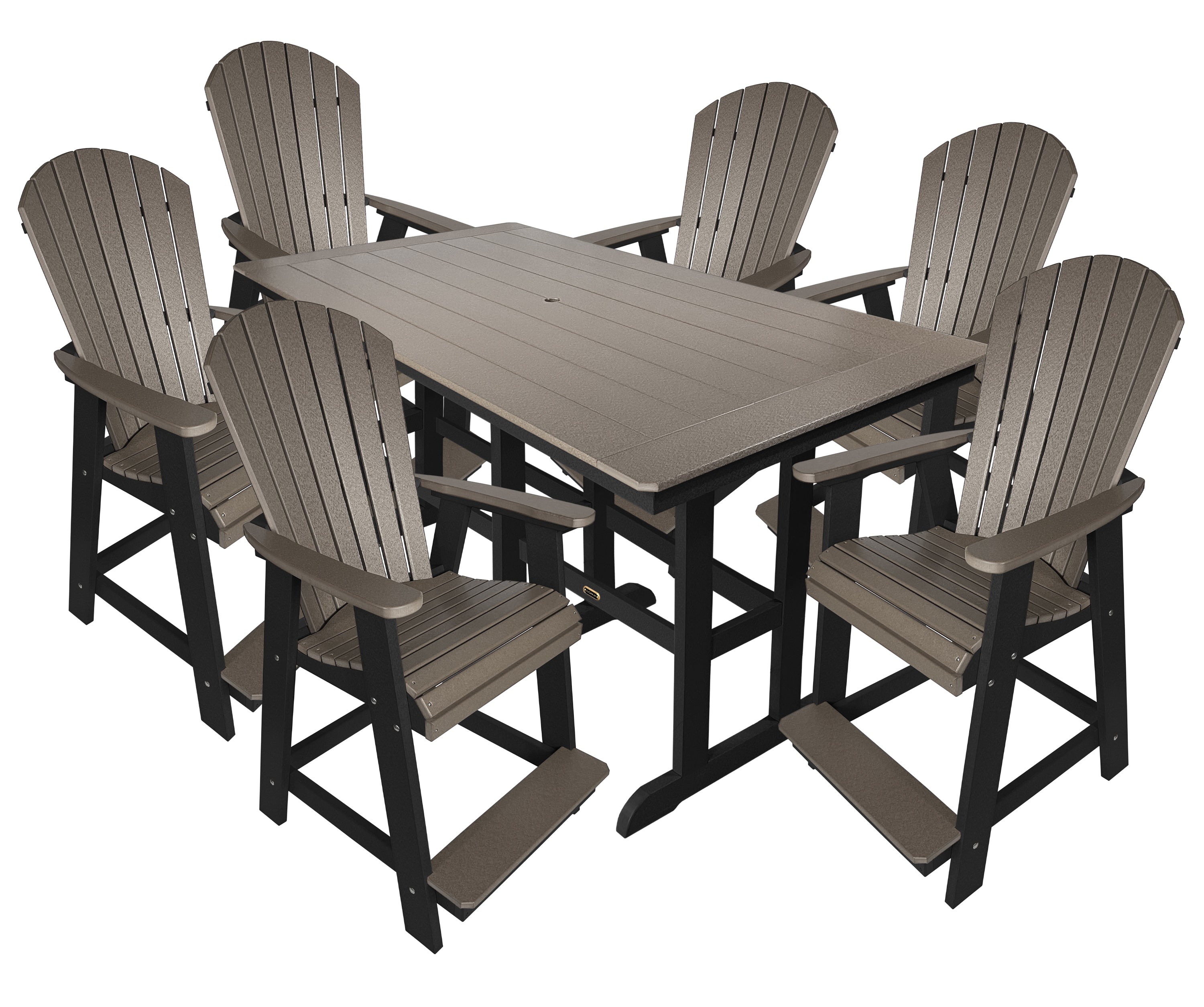 7-Piece Oceanview Adirondack Counter Set - Fully Assembled