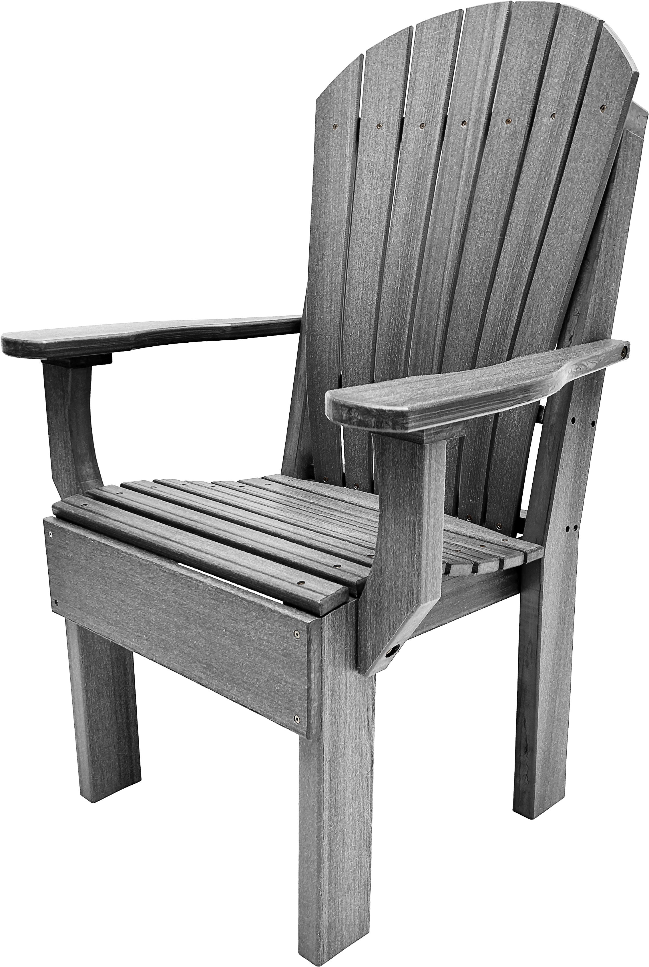 7-Piece Farmhouse Adirondack Dining Table Set With 2 Arm Chairs And 4 Side Chairs