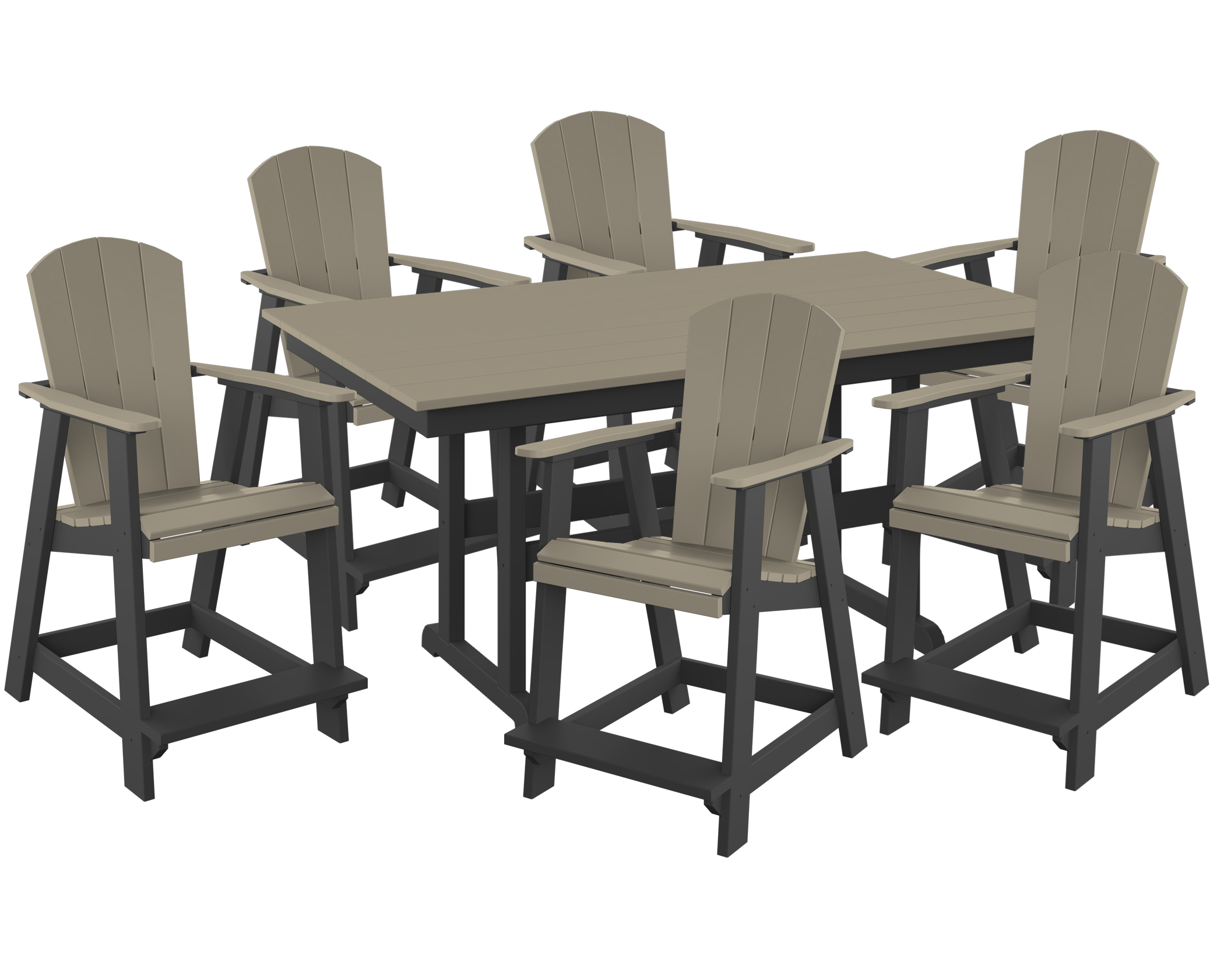 DURAWEATHER POLY® 7-Piece Yorkshire Adirondack Counter Set