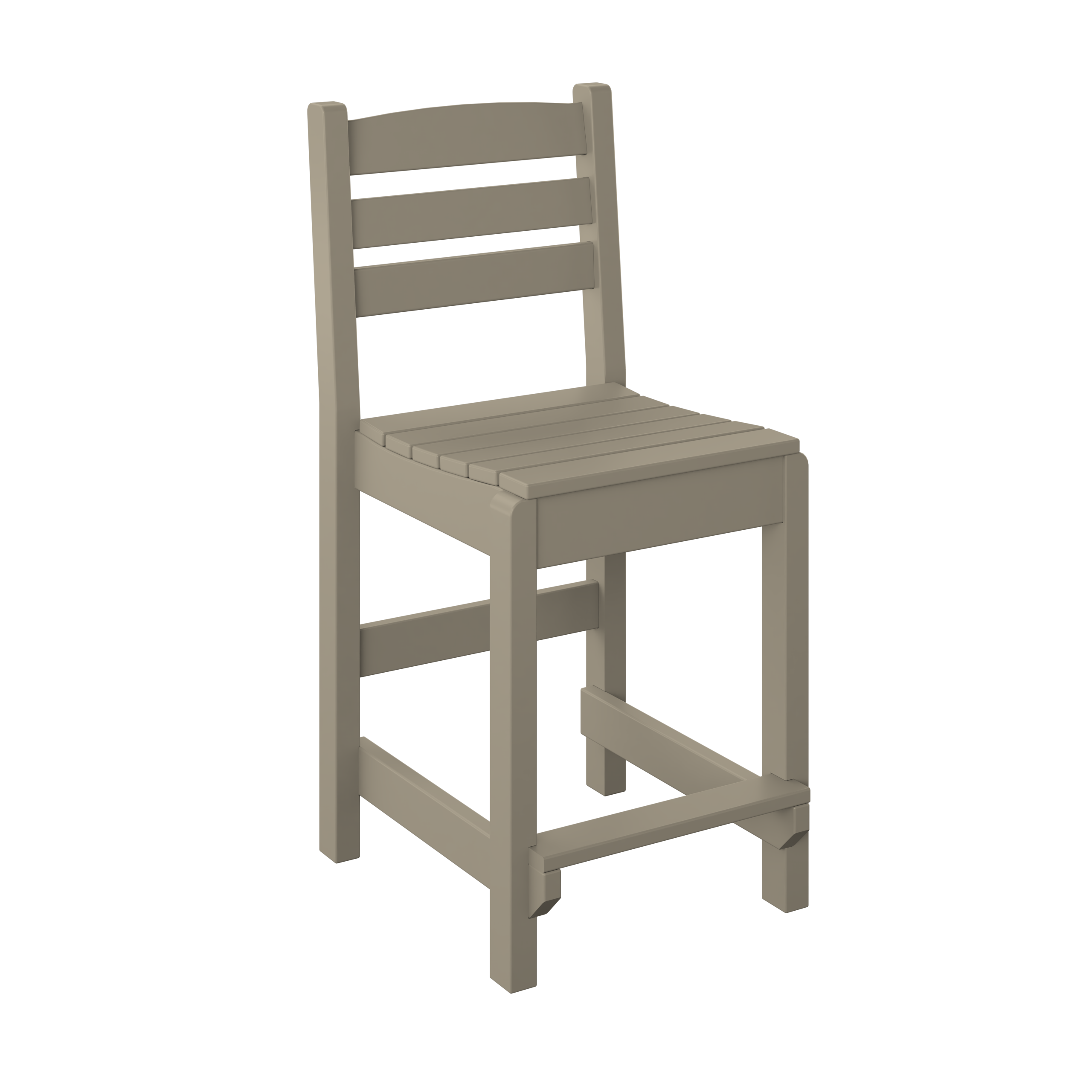 DURAWEATHER POLY® 5-Piece 38” Farmhouse Counter Set Two Side Chairs Two Arm Chairs