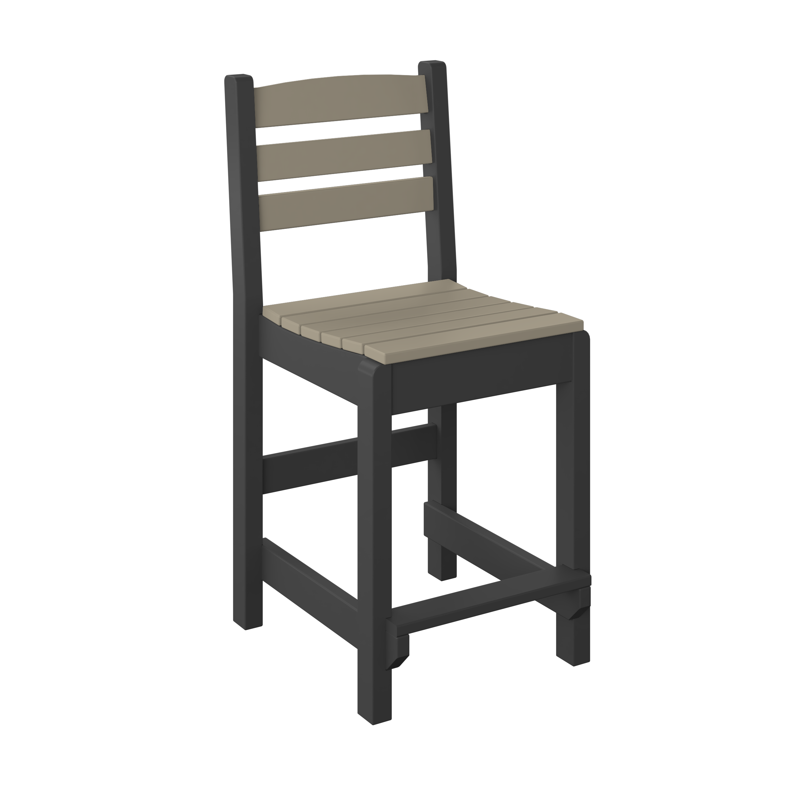DURAWEATHER POLY® 5-Piece 38” Farmhouse Counter Set Two Side Chairs Two Arm Chairs