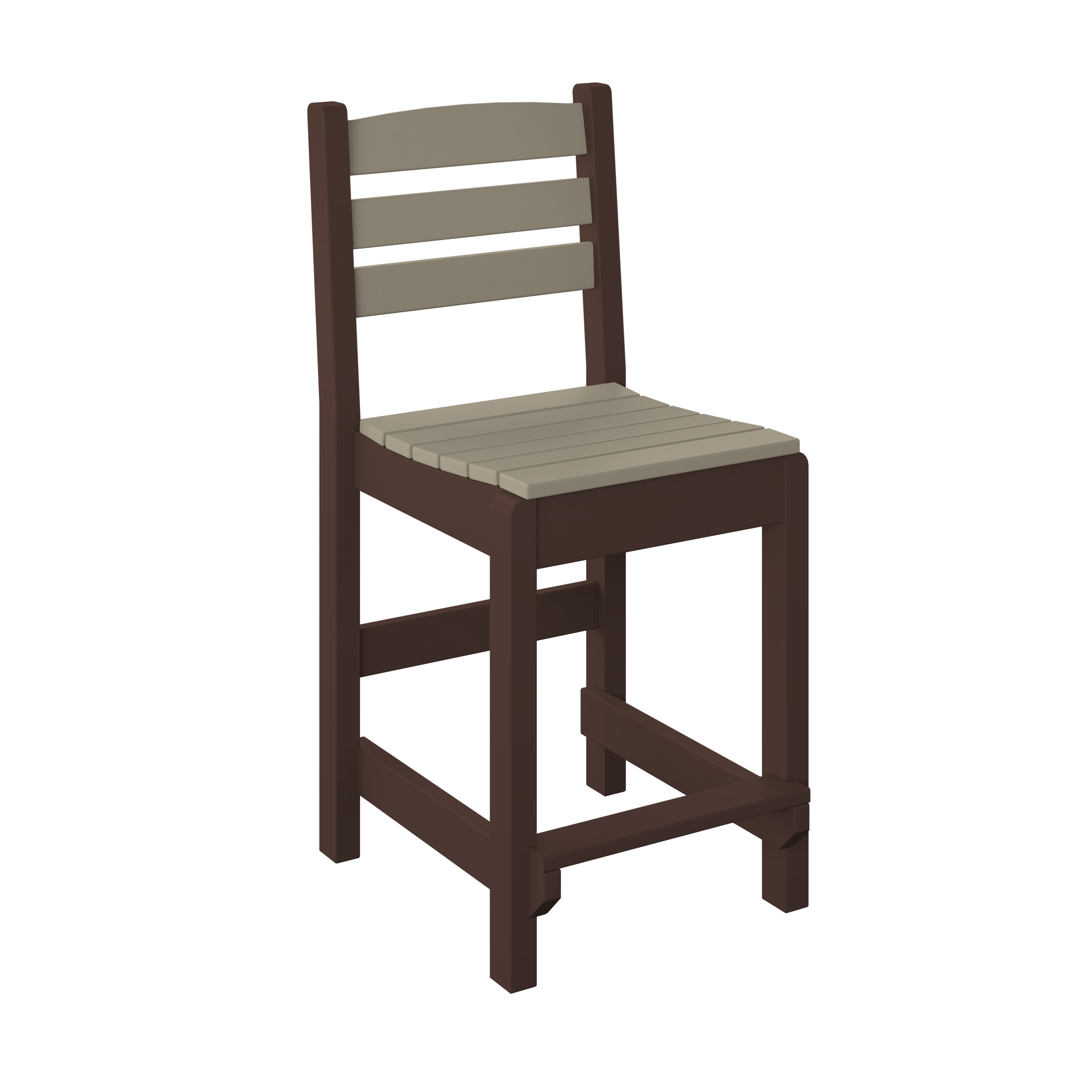DURAWEATHER POLY® 5-Piece 38” Farmhouse Counter Set Two Side Chairs Two Arm Chairs