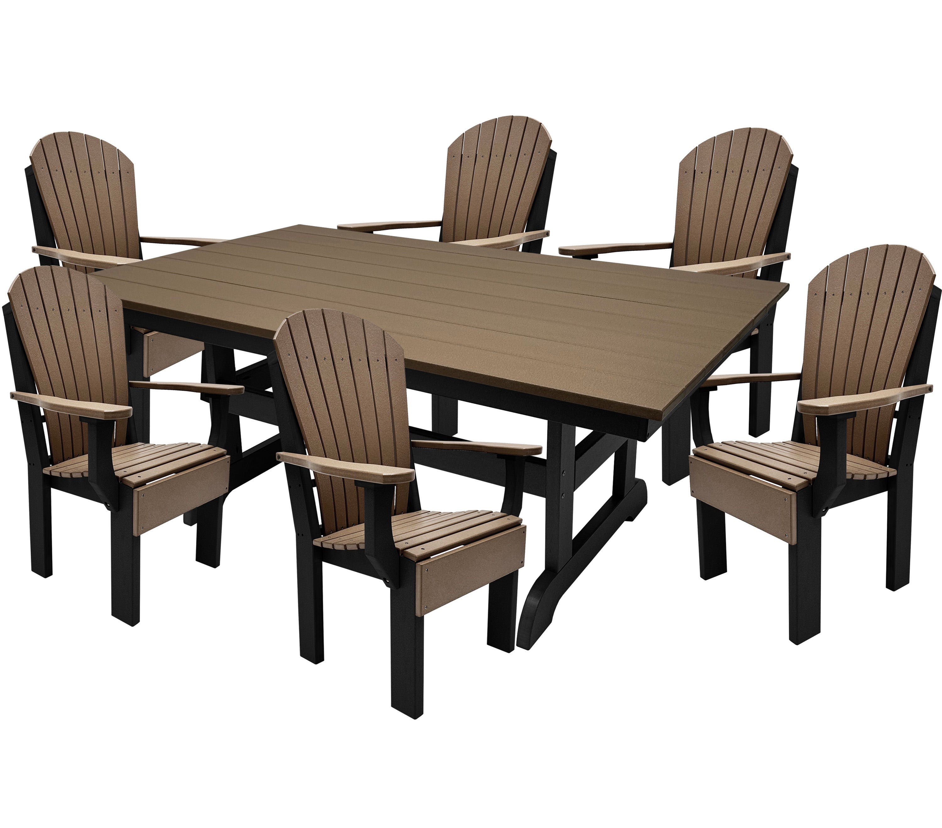 7-Piece Farmhouse Adirondack Dining Table Set