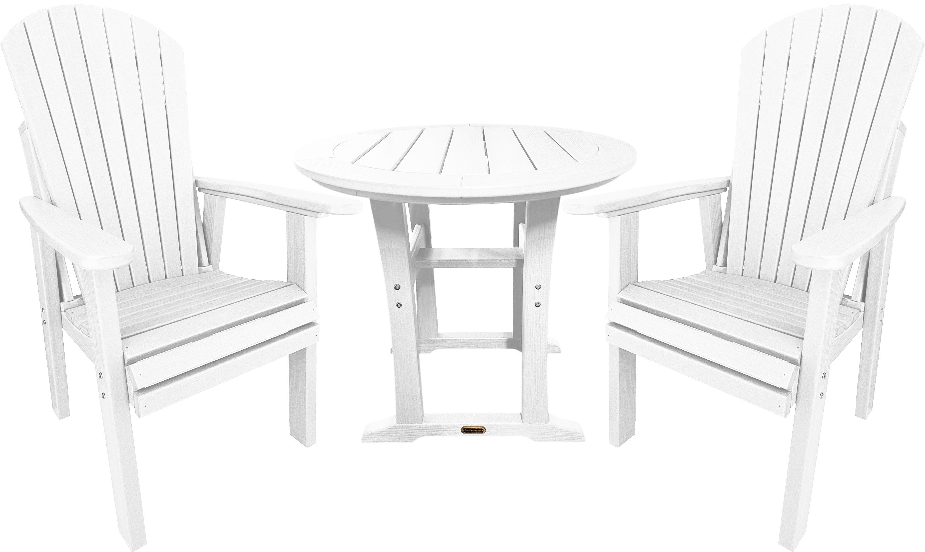 3-Piece Adirondack Bistro Dining Table Set