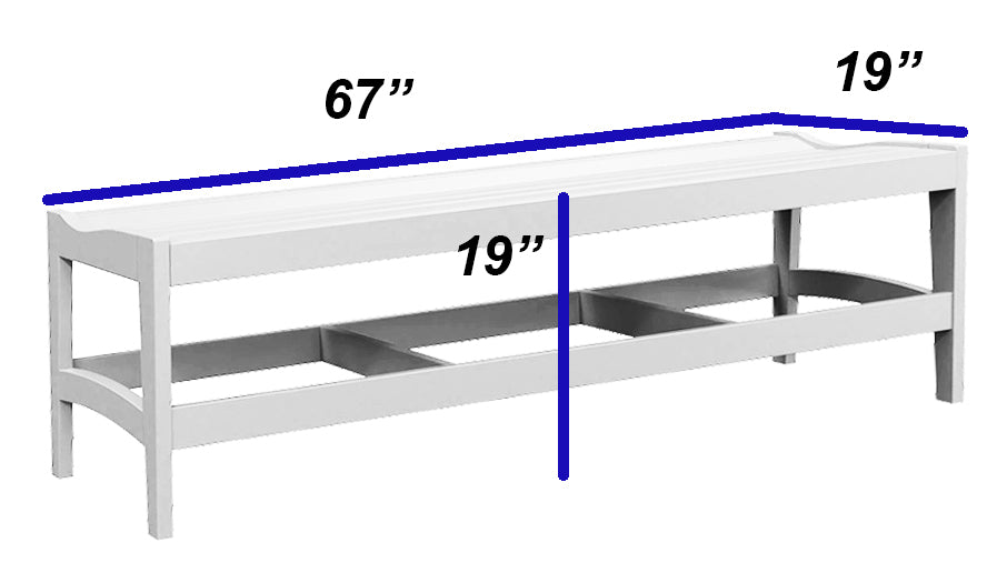 Maywood 67" Contoured Bench - New