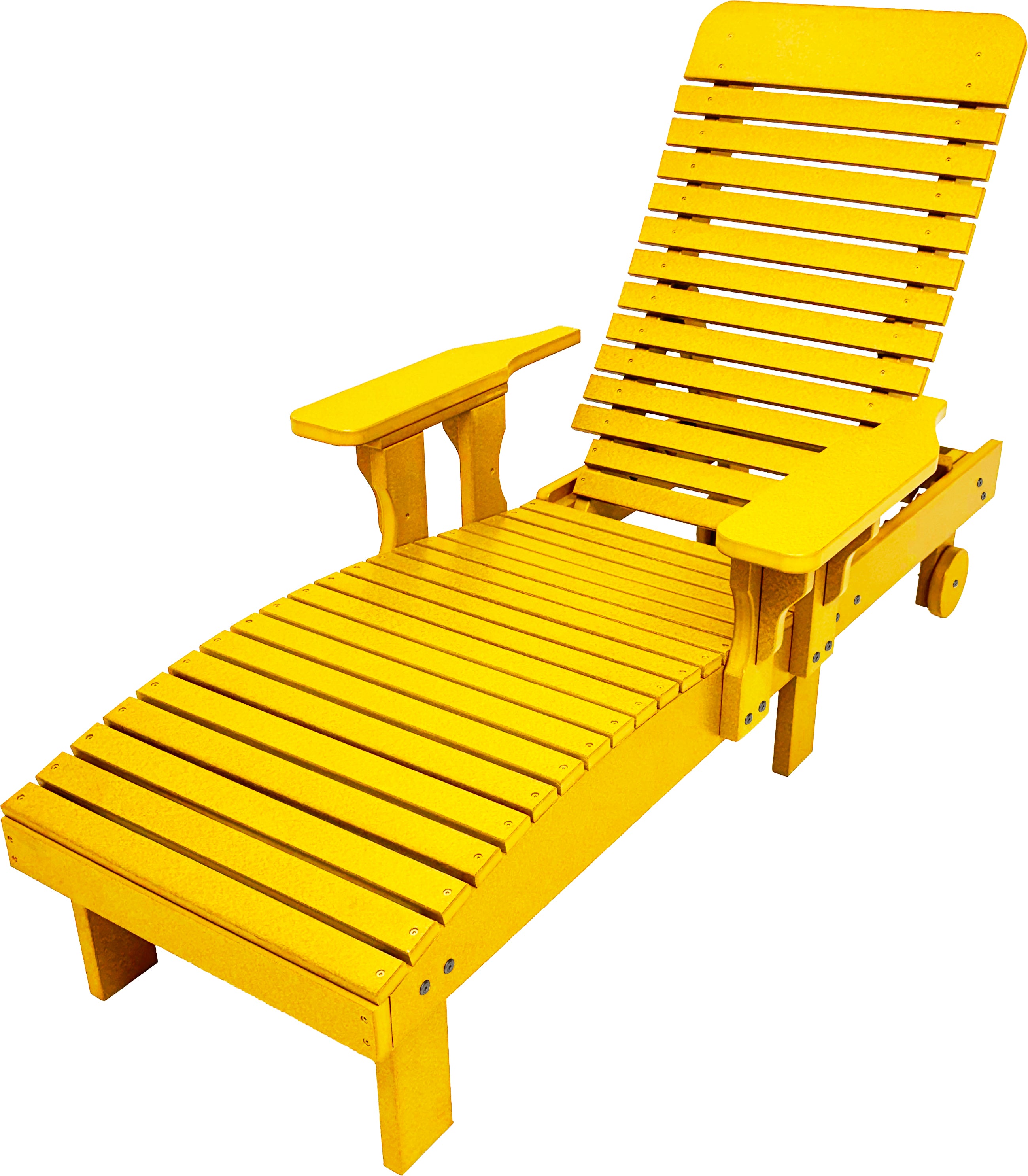 Traditional Chaise Lounge With Wheels And Adjustable Back