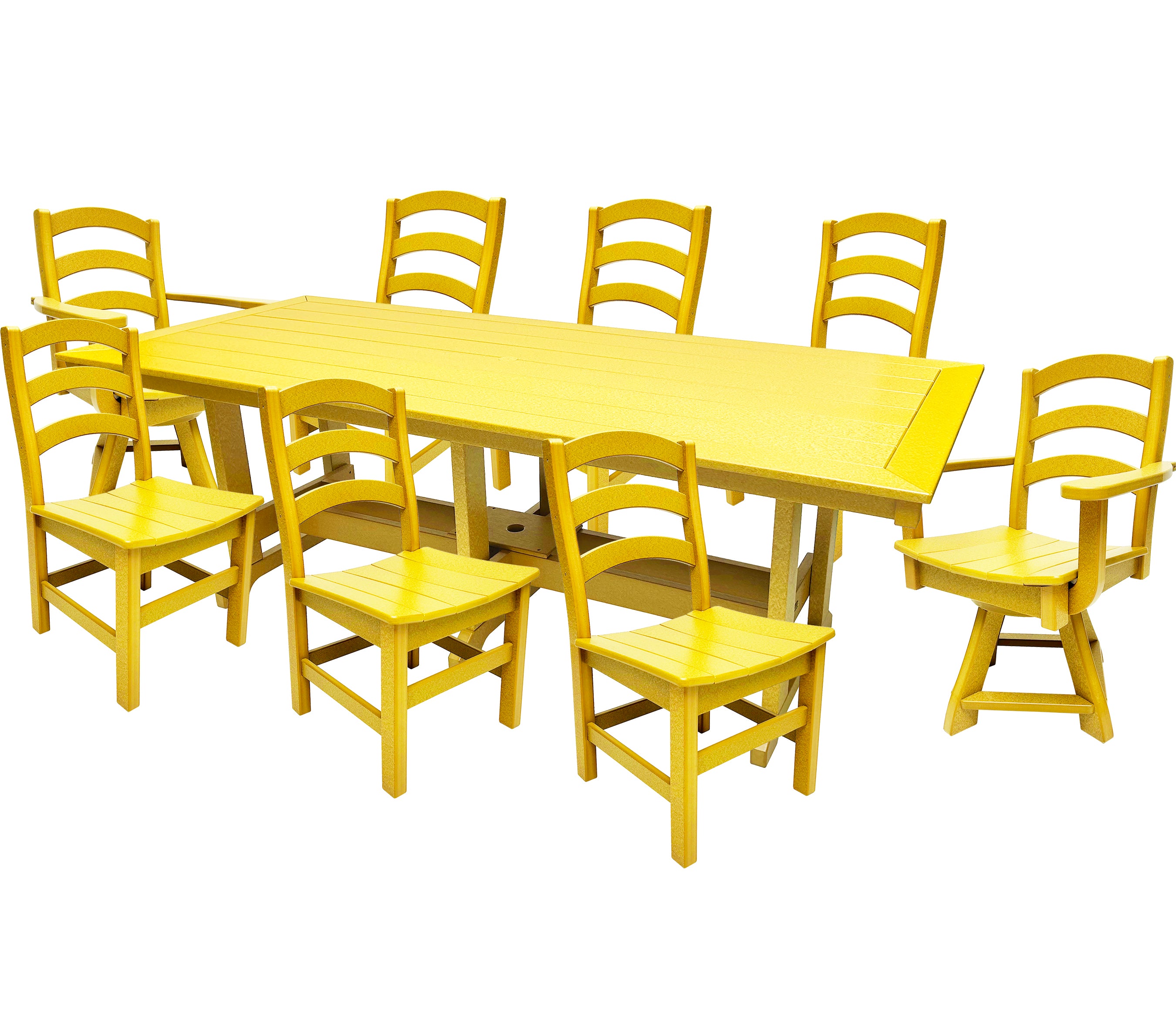 9-Piece Gardenia Dining Set With Two Swivel Chairs