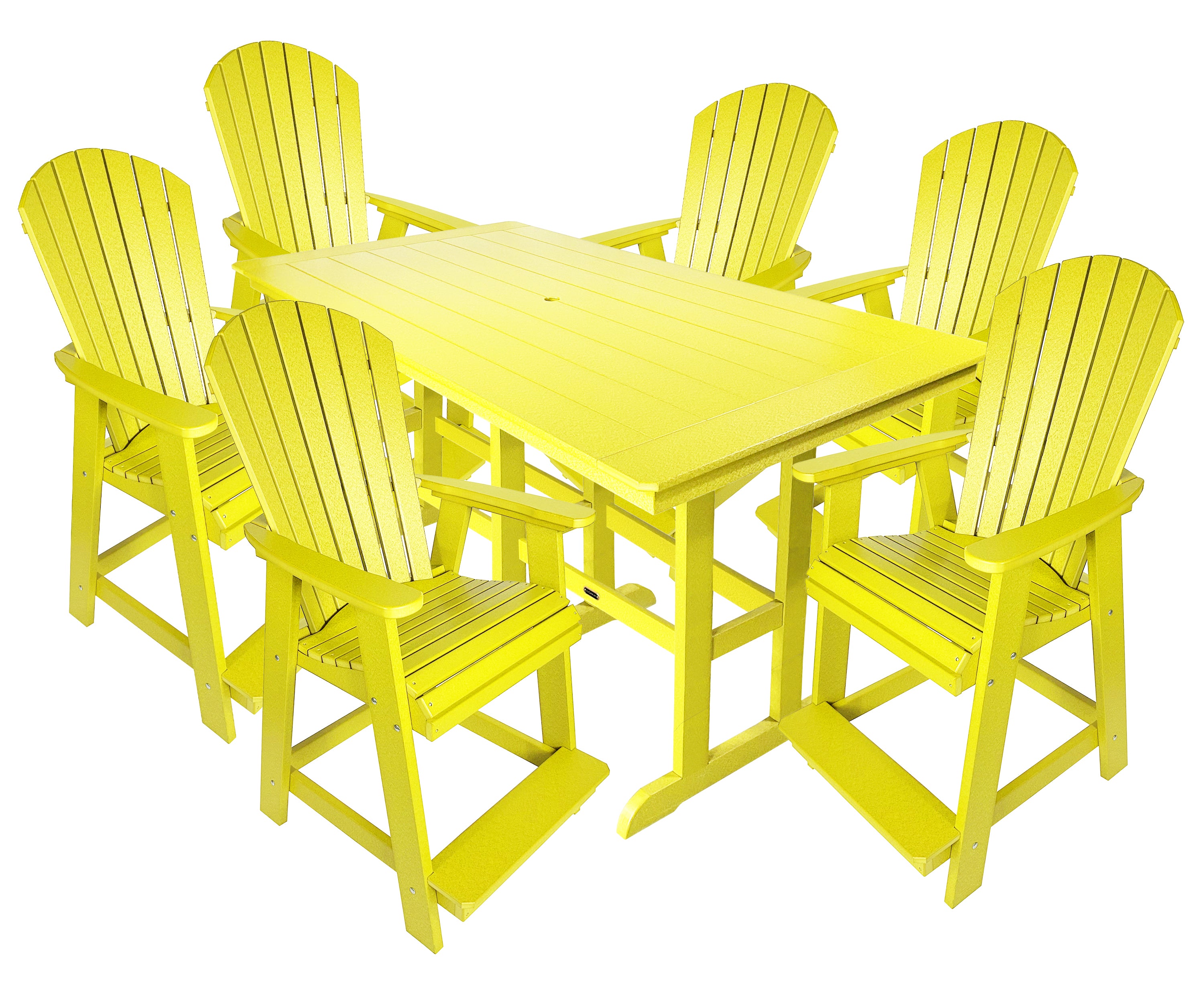 7-Piece Oceanview Adirondack Counter Set - Fully Assembled