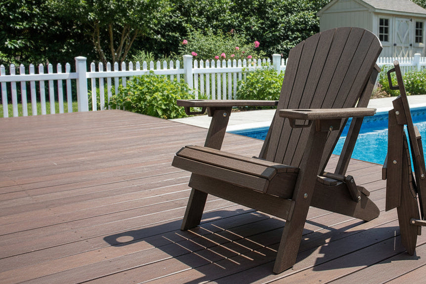 Folding Adirondack Chair With Built-in Cup Holders King-Size