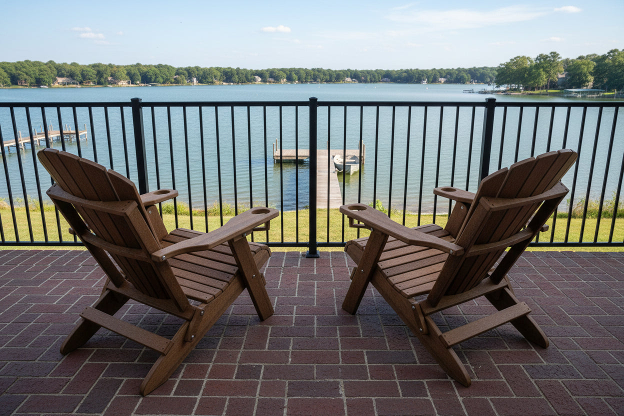 Folding Adirondack Chair With Built-in Cup Holders King-Size