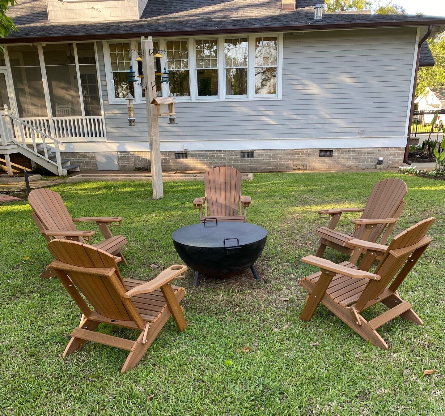 Folding Adirondack Chair With Built-in Cup Holders King-Size