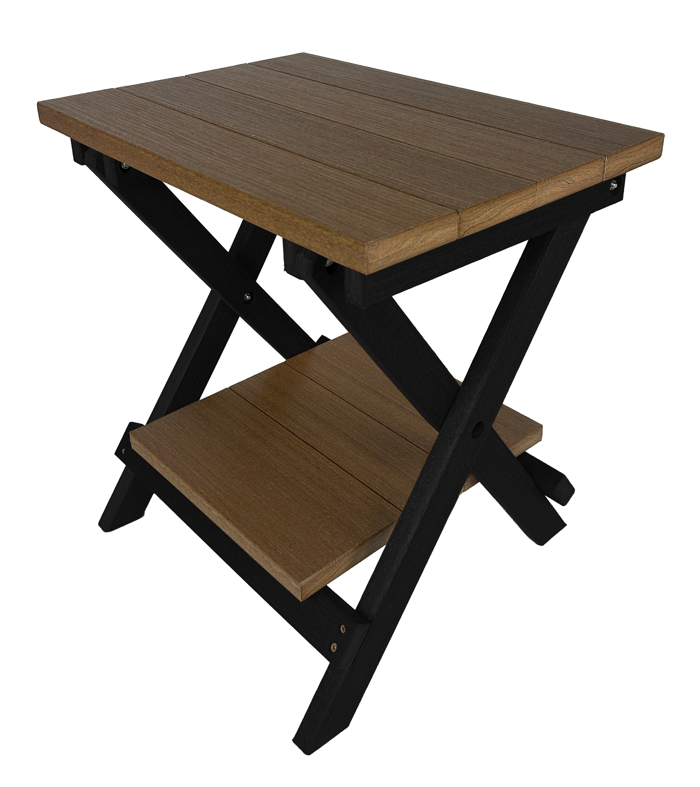 Folding Side Table w/ Removable Serving Tray - Ships Fully Assembled