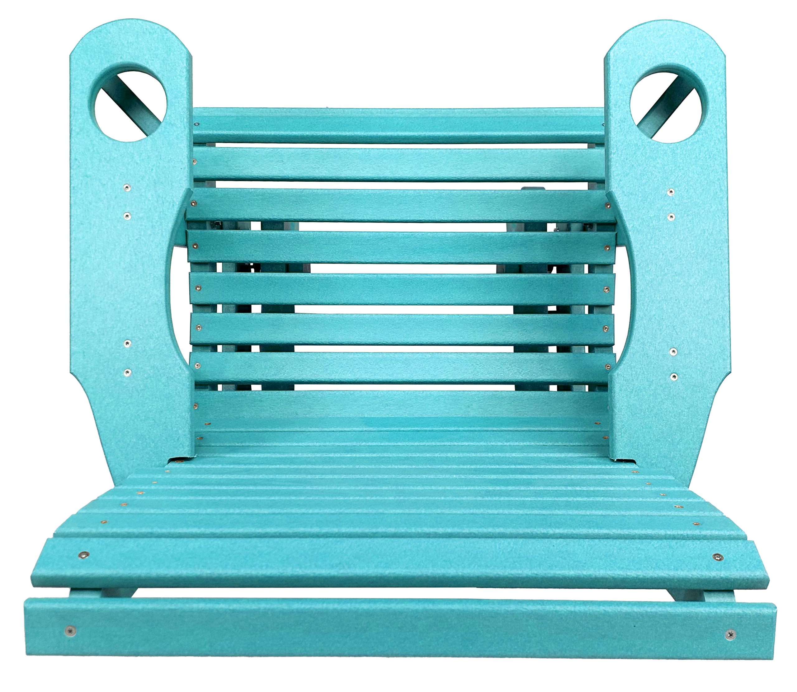 Set of 4 - Rolled Back Single Gliders With Built In Cup Holders