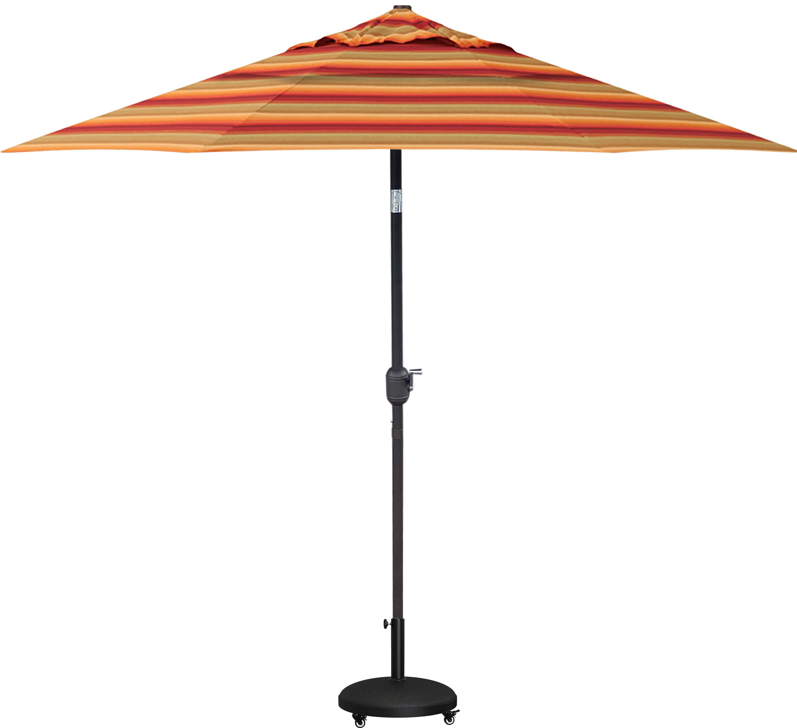DURAWEATHER POLY® 9'ft Patio Umbrella Push Button Tilt Double Wind Vents Includes Base in Sunbrella Fabrics