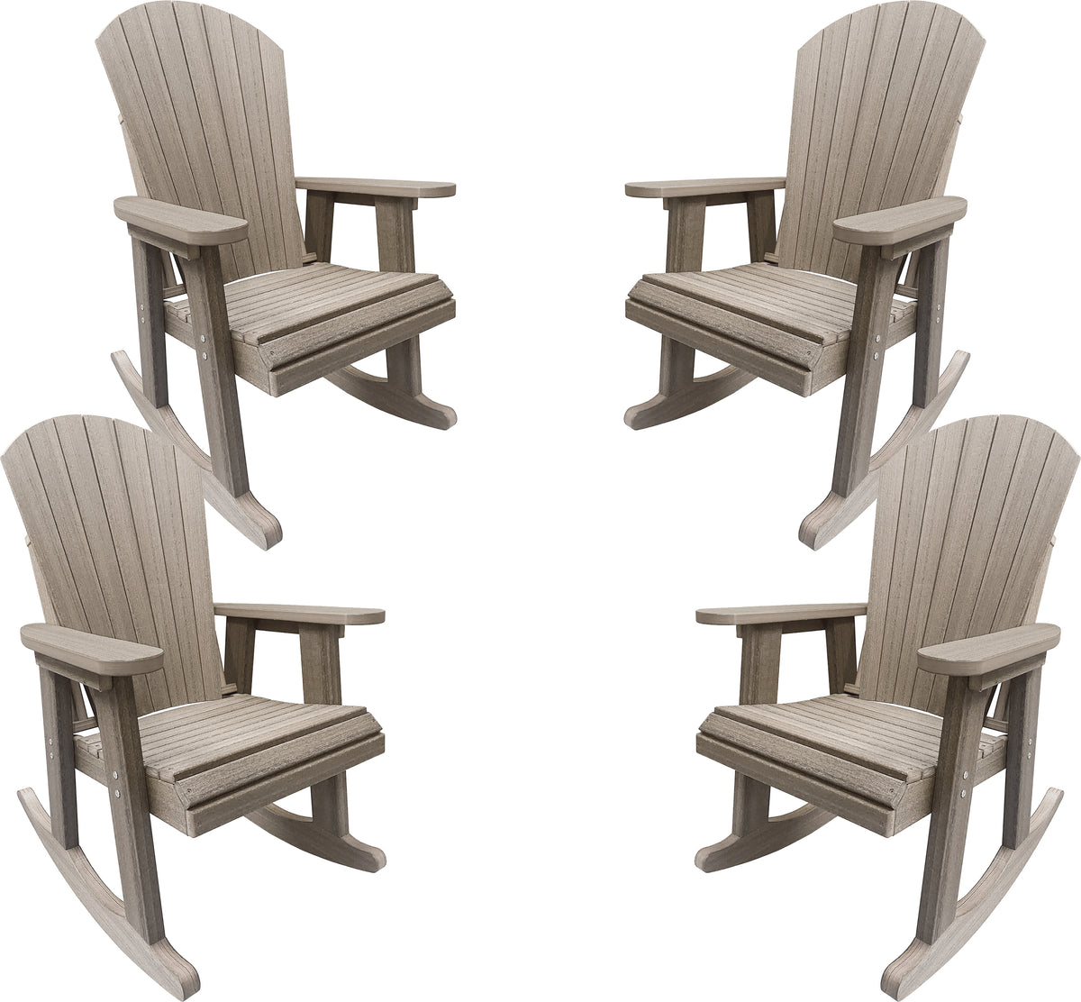 Set of 4 Adirondack Porch Rockers Lakeside Collection