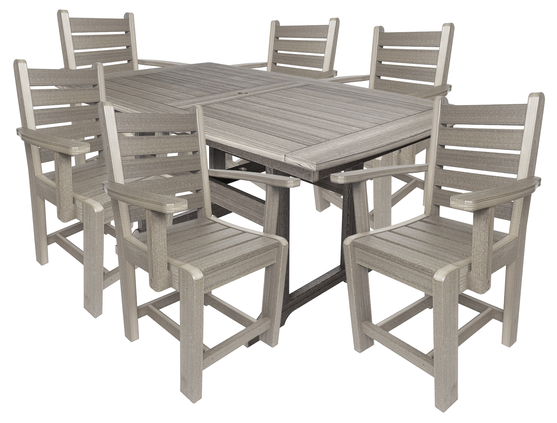 Ovation 7-Piece Dining Set (6) Arm Chairs