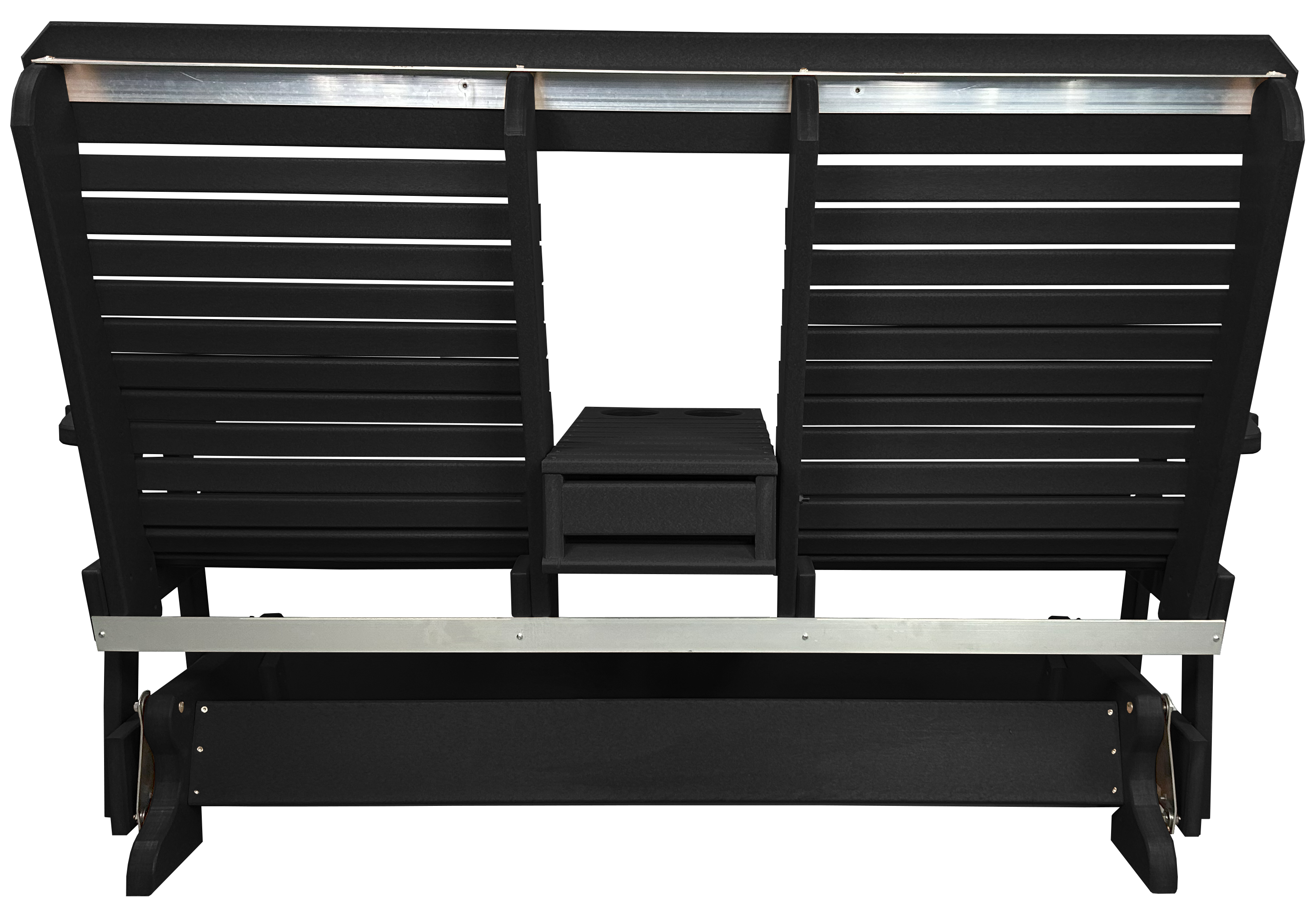 5’ft Rolled Back Loveseat Glider With Fold Down Console