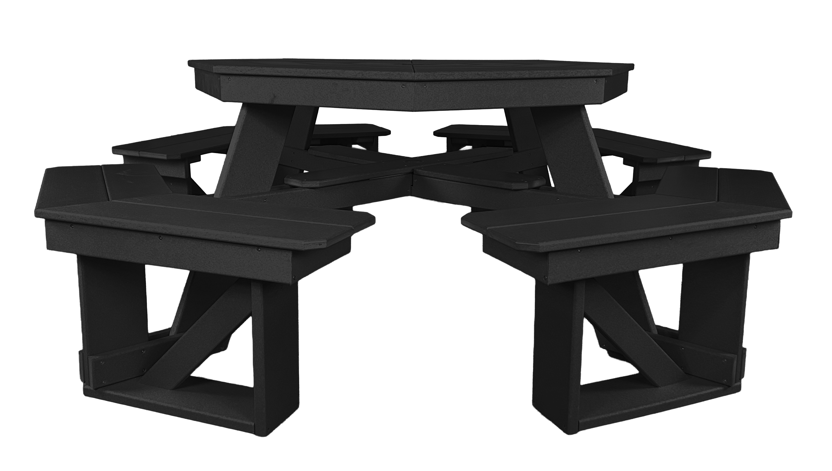 8-Person Hillside Octagon Table With Umbrella Hole & Plug