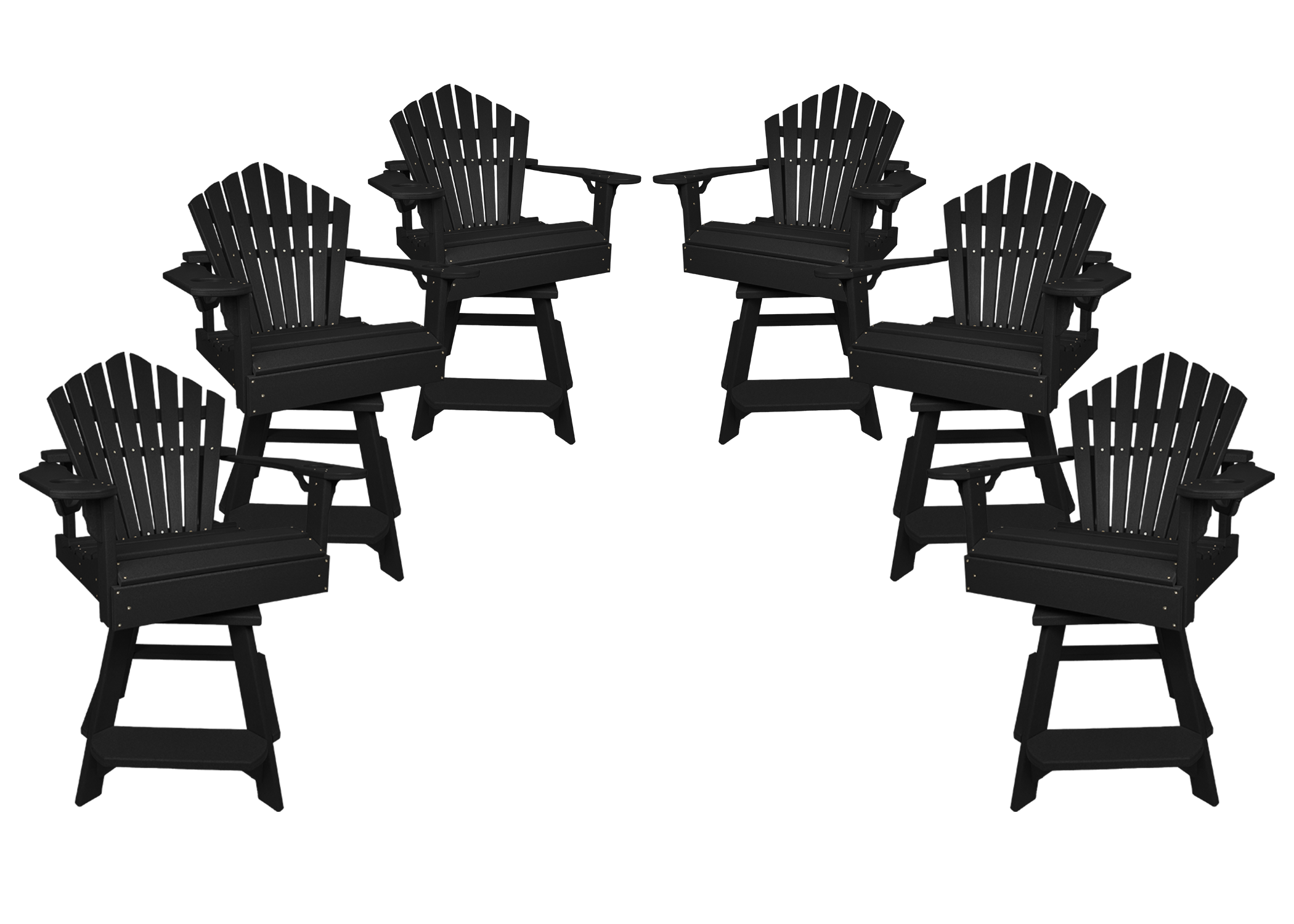 Set of 6 - Bridgewater Swivel Counter Chairs