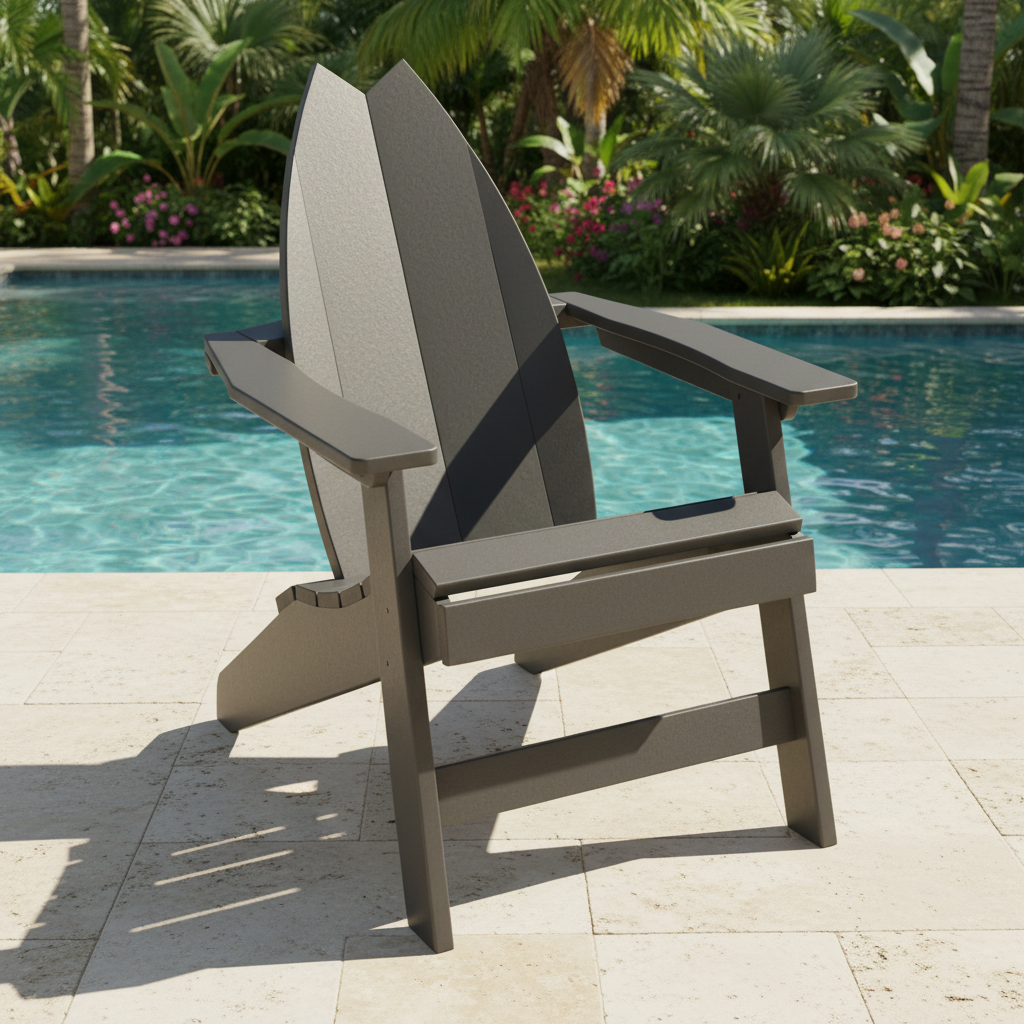DuraWeather Poly SURFBOARD ADIRONDACK-TAIL CHAIR