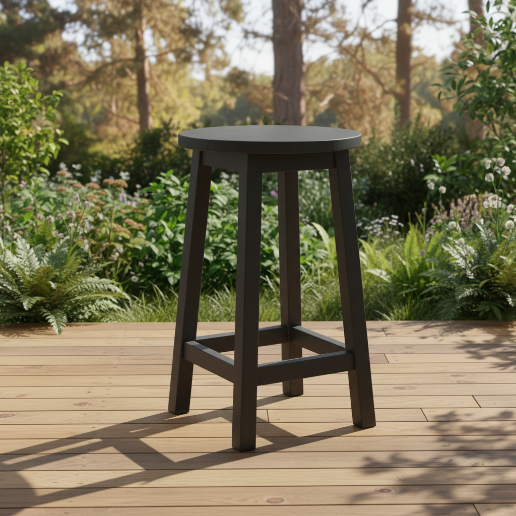DuraWeather Poly ROUND BAR STOOL