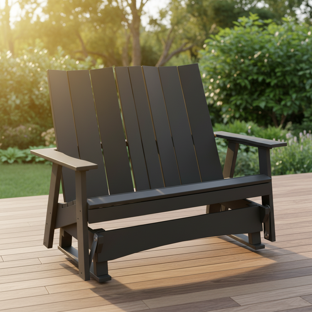 DuraWeather Poly MODERN 4 GLIDER BENCH