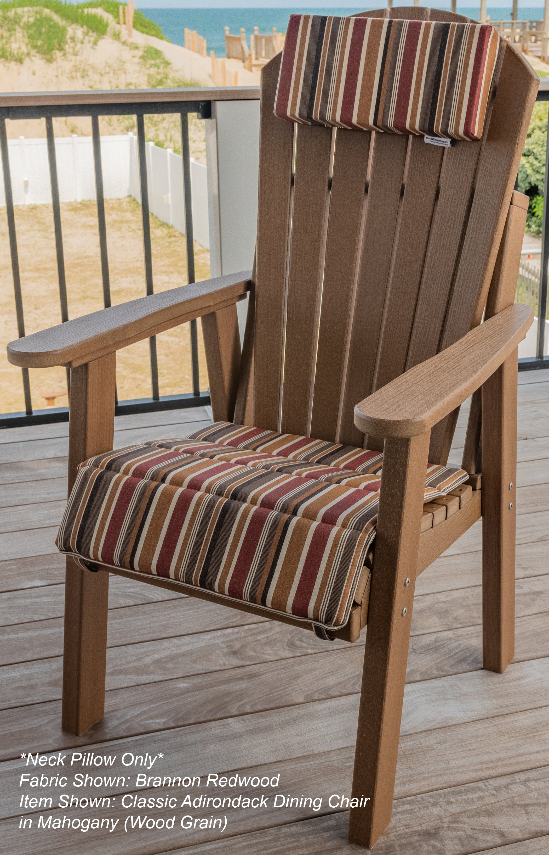 Neck Pillow With Velcro Ties in Sunbrella® Fabric (18 Colors Options!)