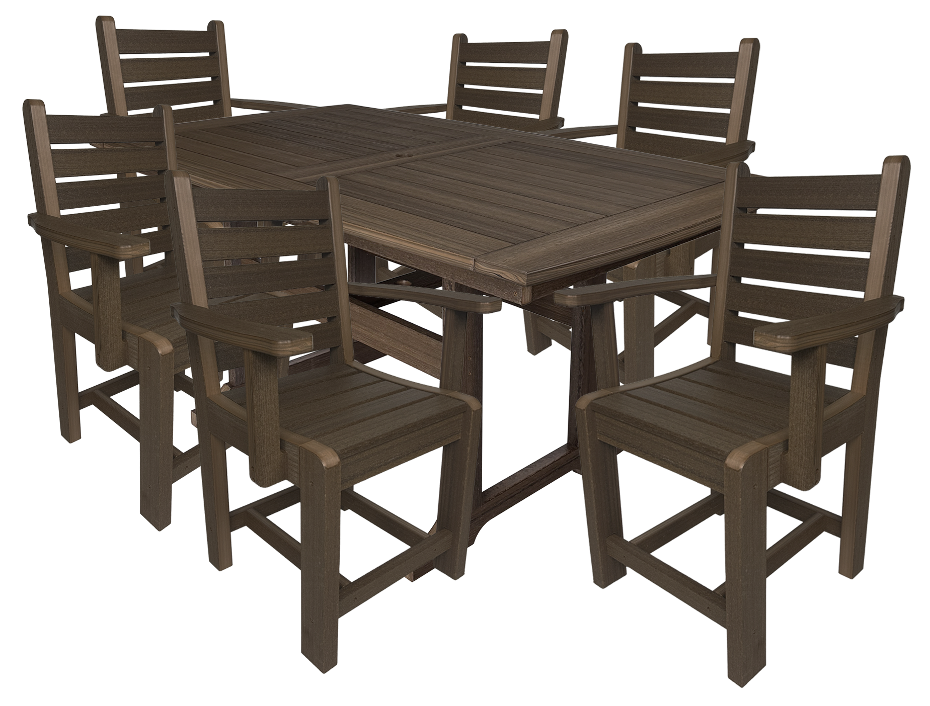 Ovation 7-Piece Dining Set (6) Arm Chairs