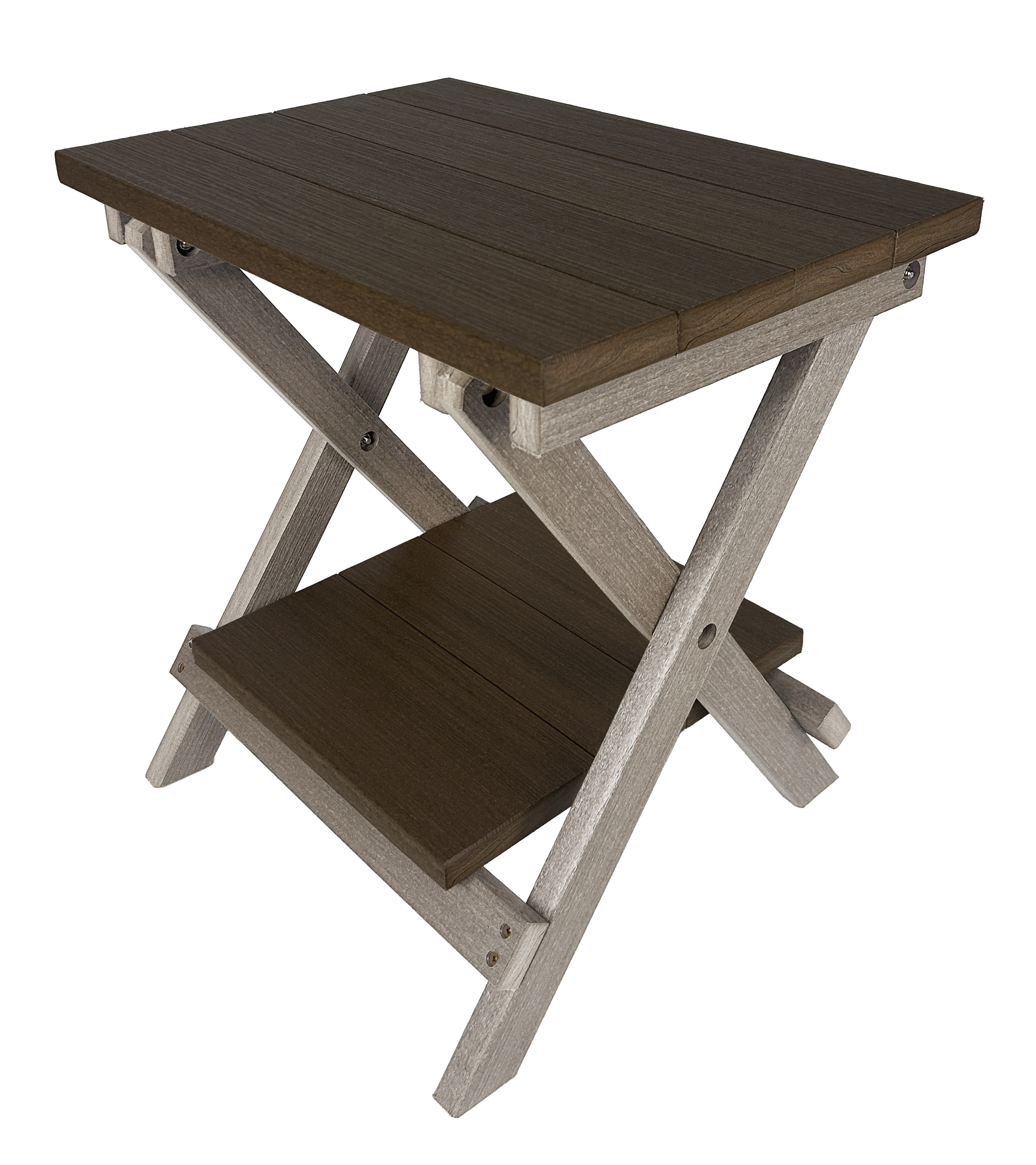 Folding Side Table w/ Removable Serving Tray - Ships Fully Assembled