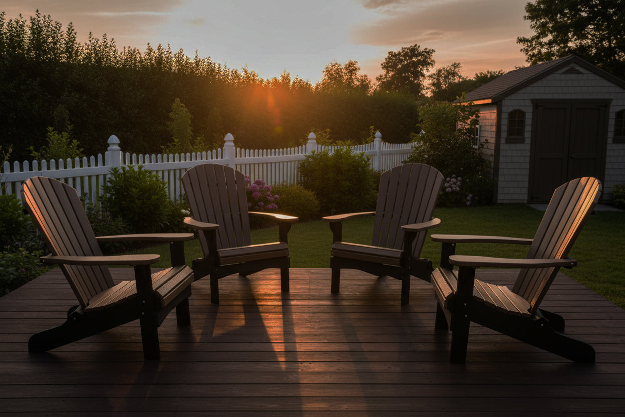 Set of 4 Adirondack Chairs Original King Size