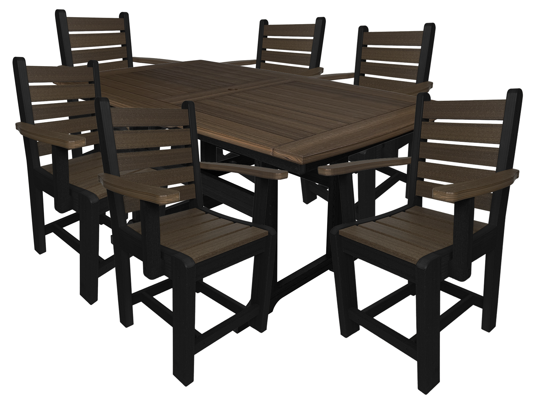 Ovation 7-Piece Dining Set (6) Arm Chairs