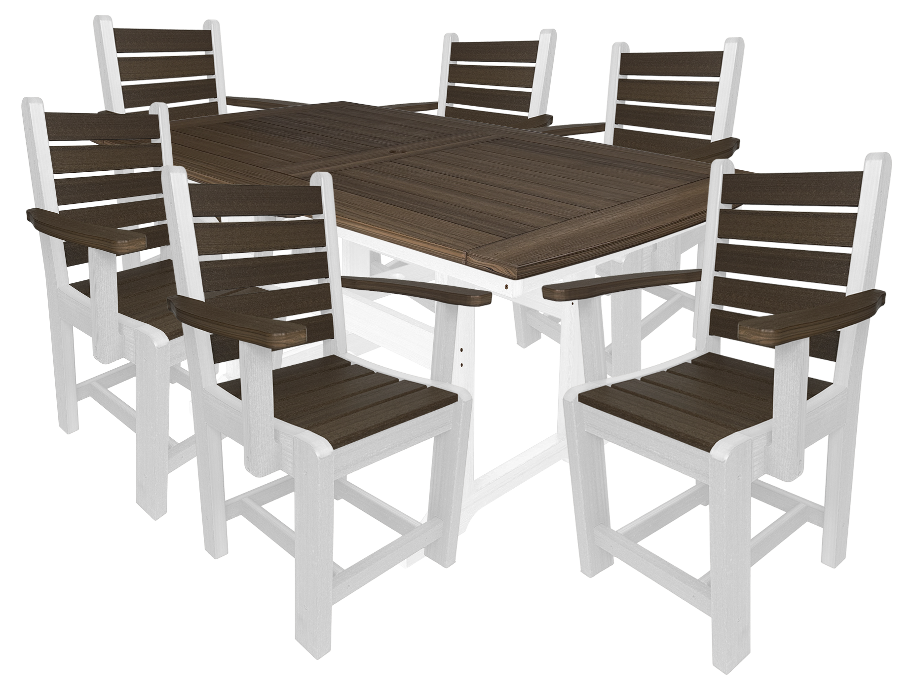 Ovation 7-Piece Dining Set (6) Arm Chairs
