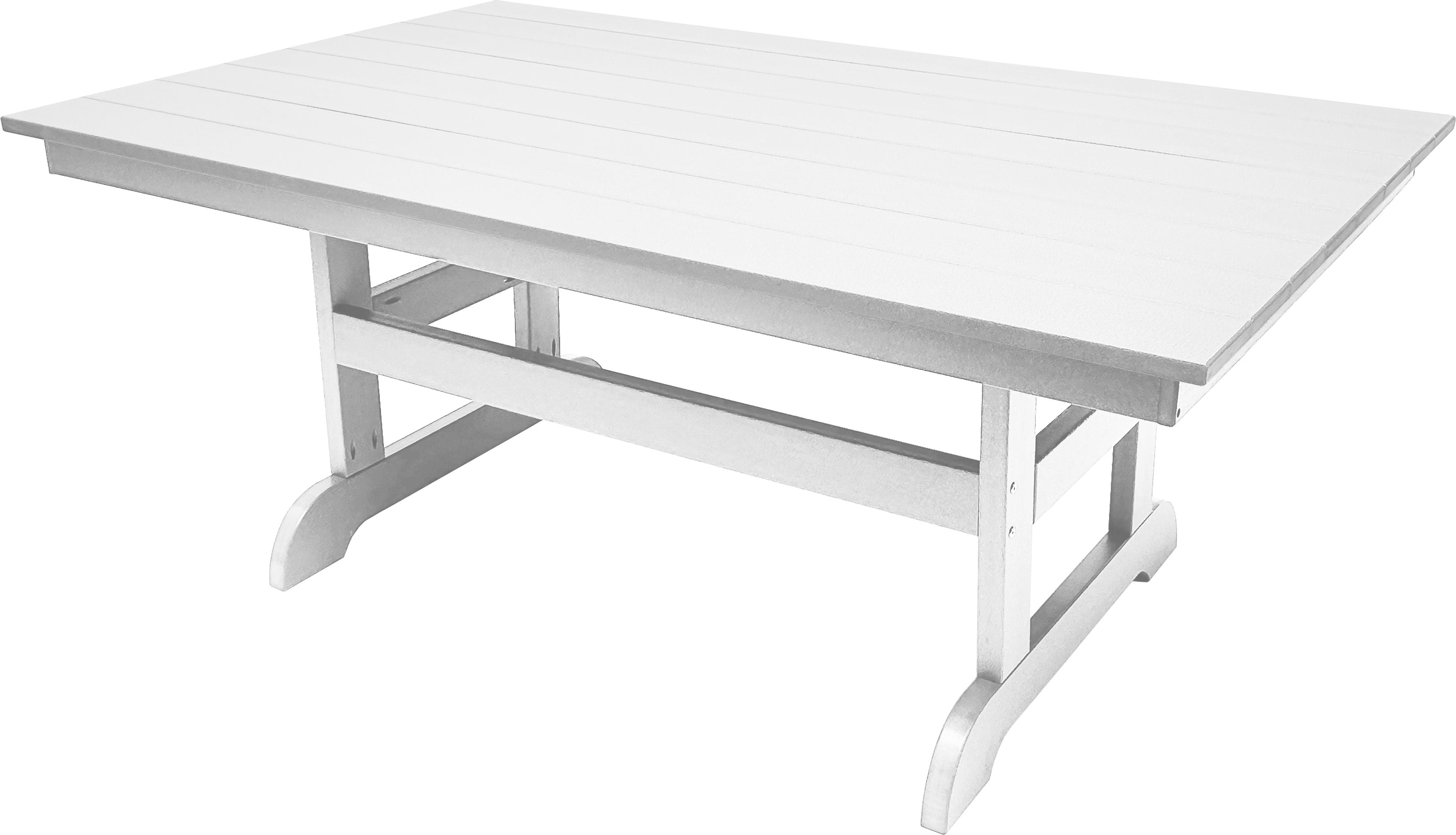 7-Piece Farmhouse Adirondack Dining Table Set With 2 Arm Chairs And 4 Side Chairs