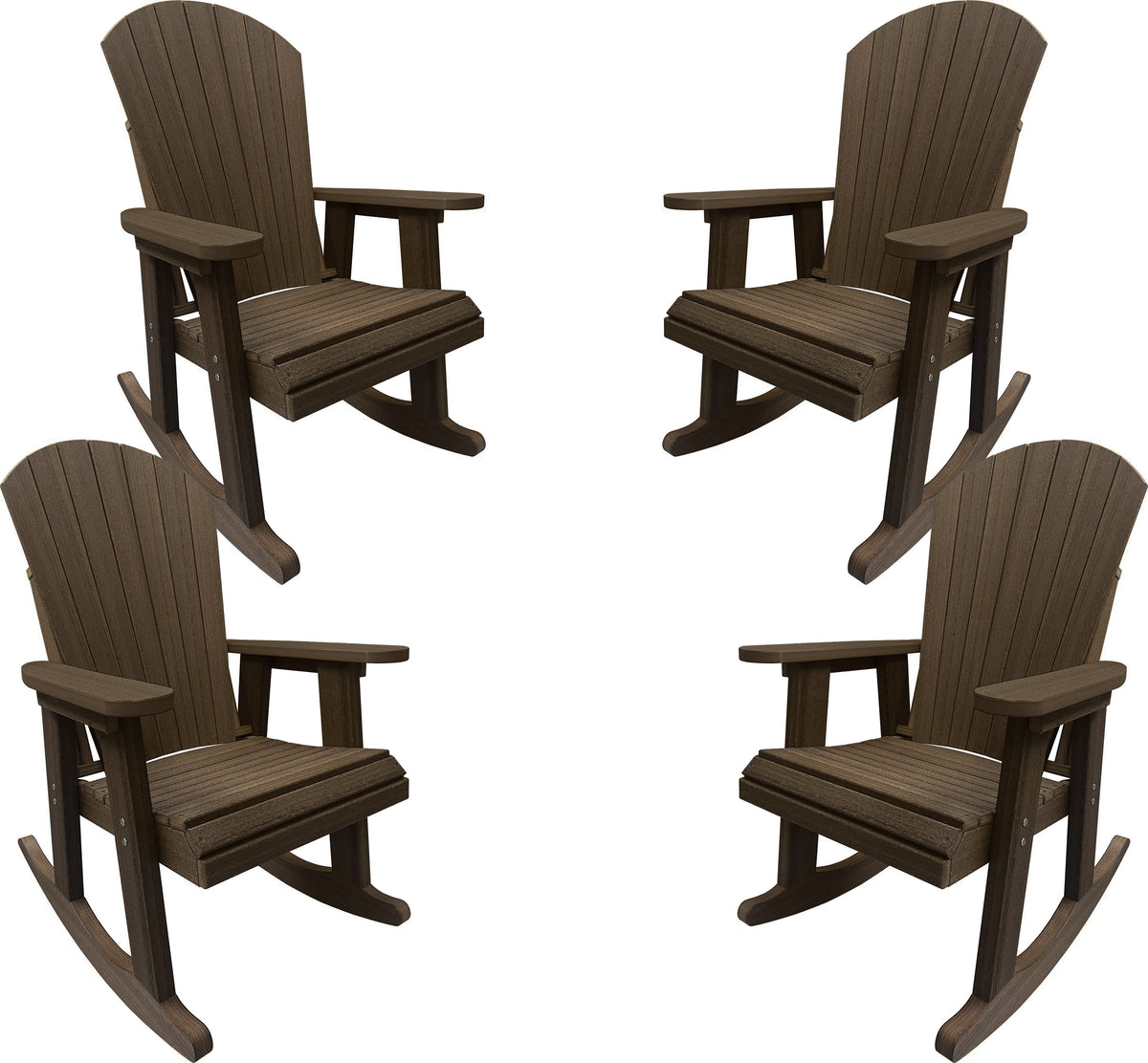 Set of 4 Adirondack Porch Rockers Lakeside Collection
