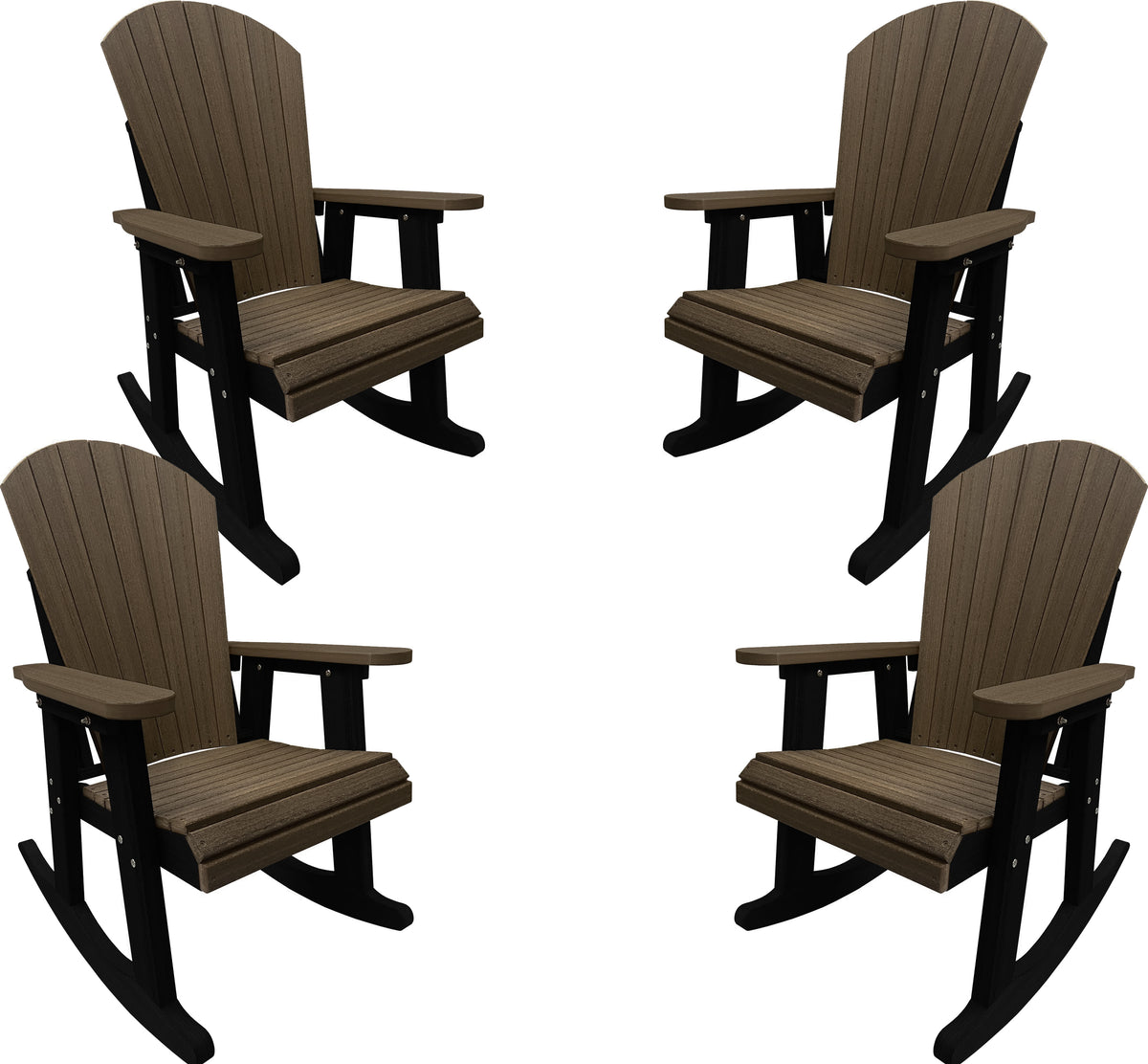 Set of 4 Adirondack Porch Rockers Lakeside Collection