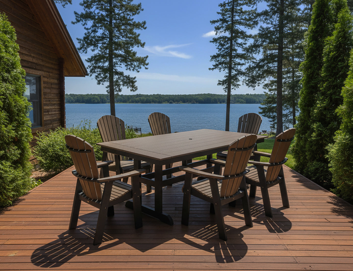 7-Piece Oceanview Adirondack Dining Set - Fully Assembled