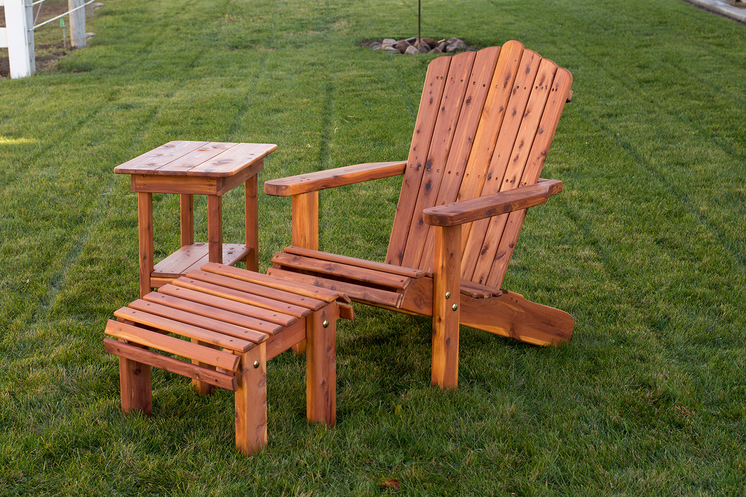 Amish Red Cedar Adirondack Lounge Set - New
