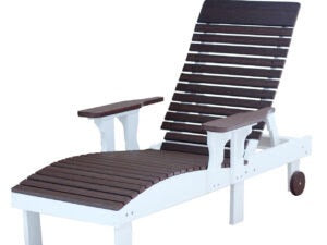 Chaise Lounge With Wheels And Adjustable Back