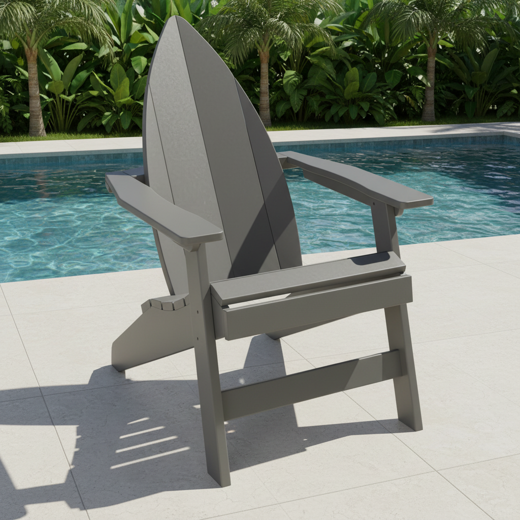 DuraWeather Poly SURFBOARD ADIRONDACK-NOSE CHAIR
