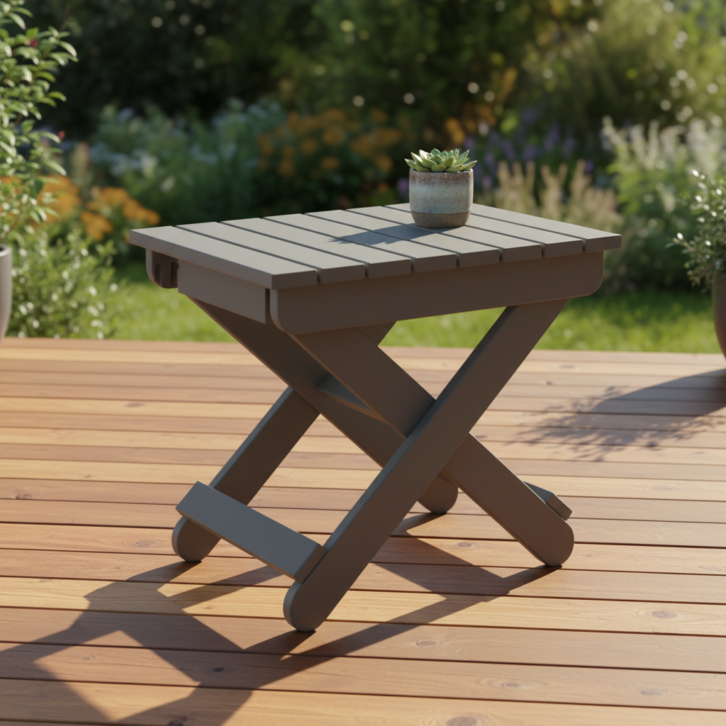 DuraWeather Poly FOLDING END TABLE