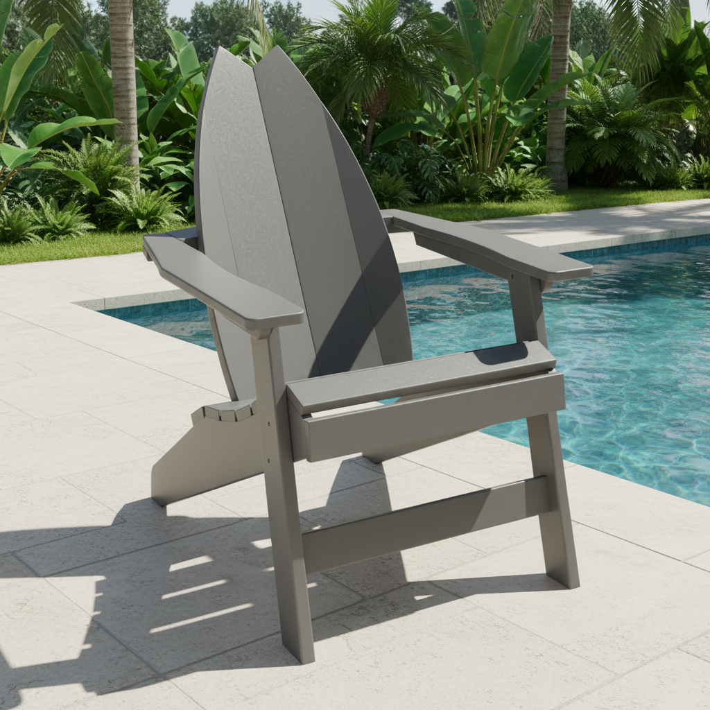 DuraWeather Poly SURFBOARD ADIRONDACK-TAIL CHAIR