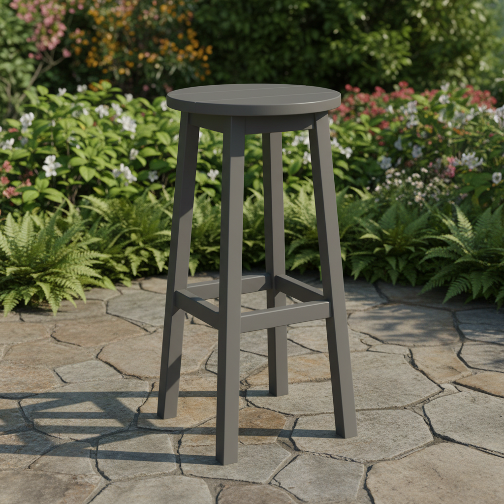 DuraWeather Poly ROUND BAR STOOL
