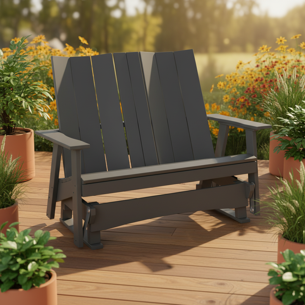 DuraWeather Poly MODERN 4 GLIDER BENCH