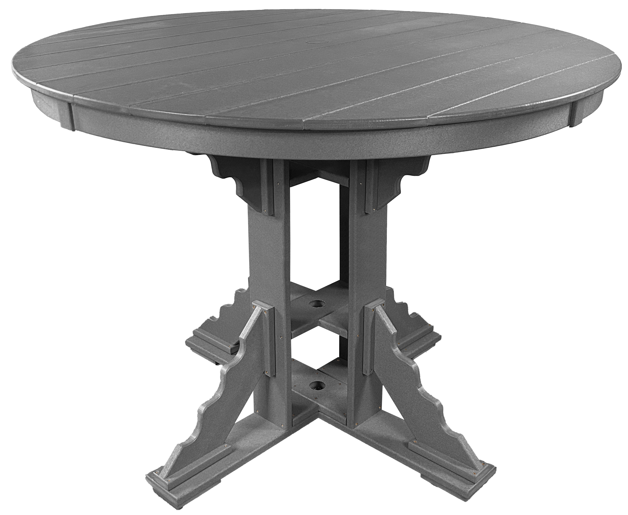 7-Piece 60”rd. Bridgewater Counter Swivels With Built In Cupholders Set