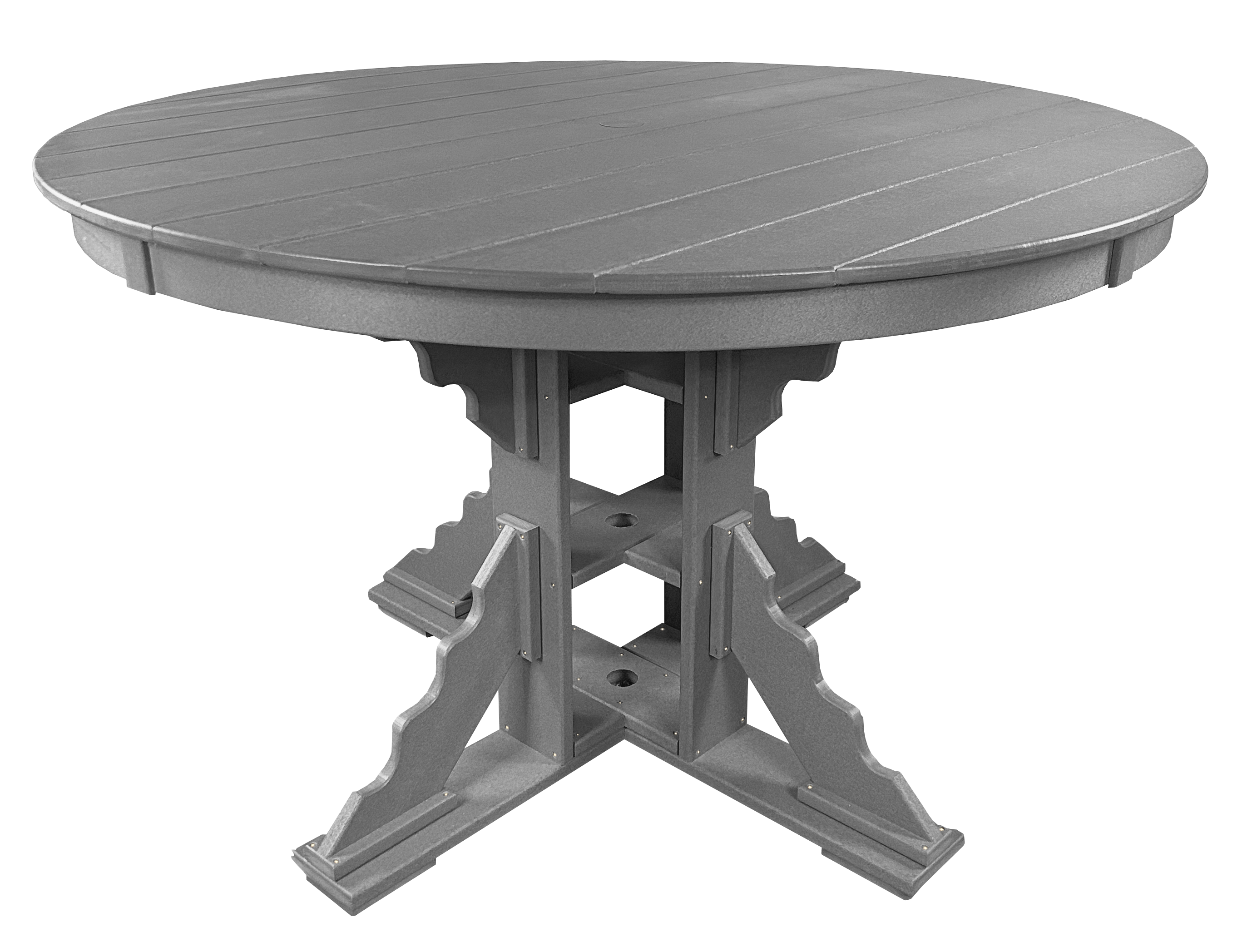 7-Piece 60”rd. Bridgewater Dining Set With Built In Cupholders