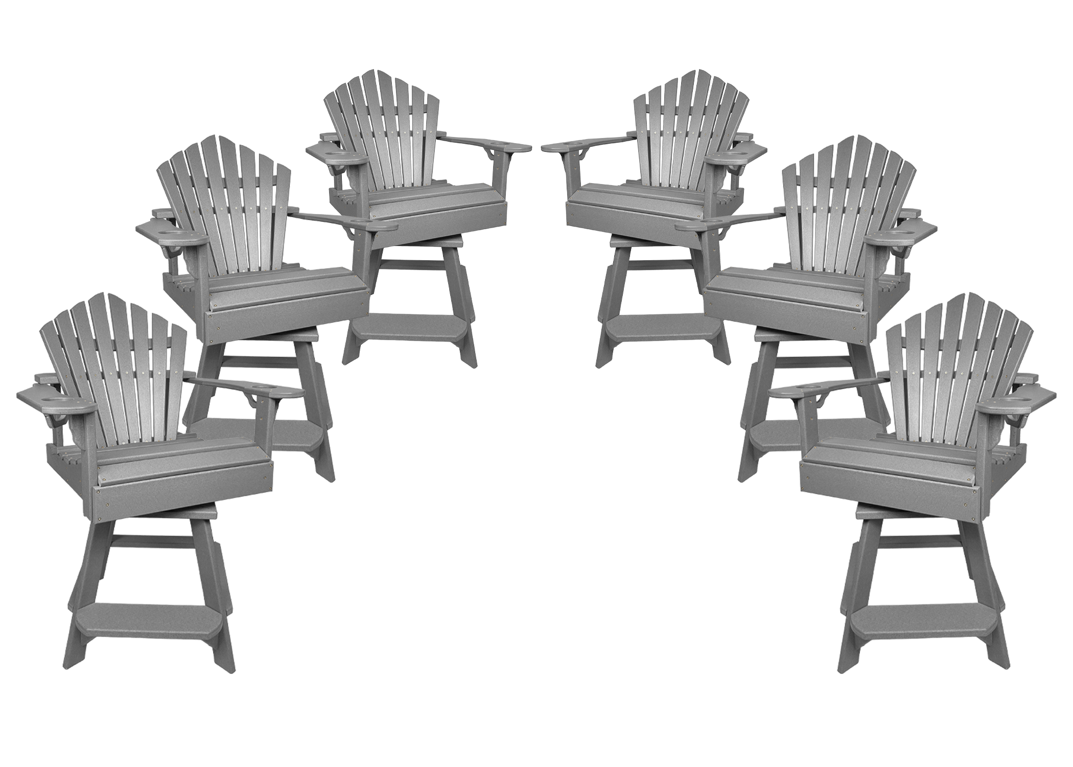 Set of 6 - Bridgewater Swivel Counter Chairs